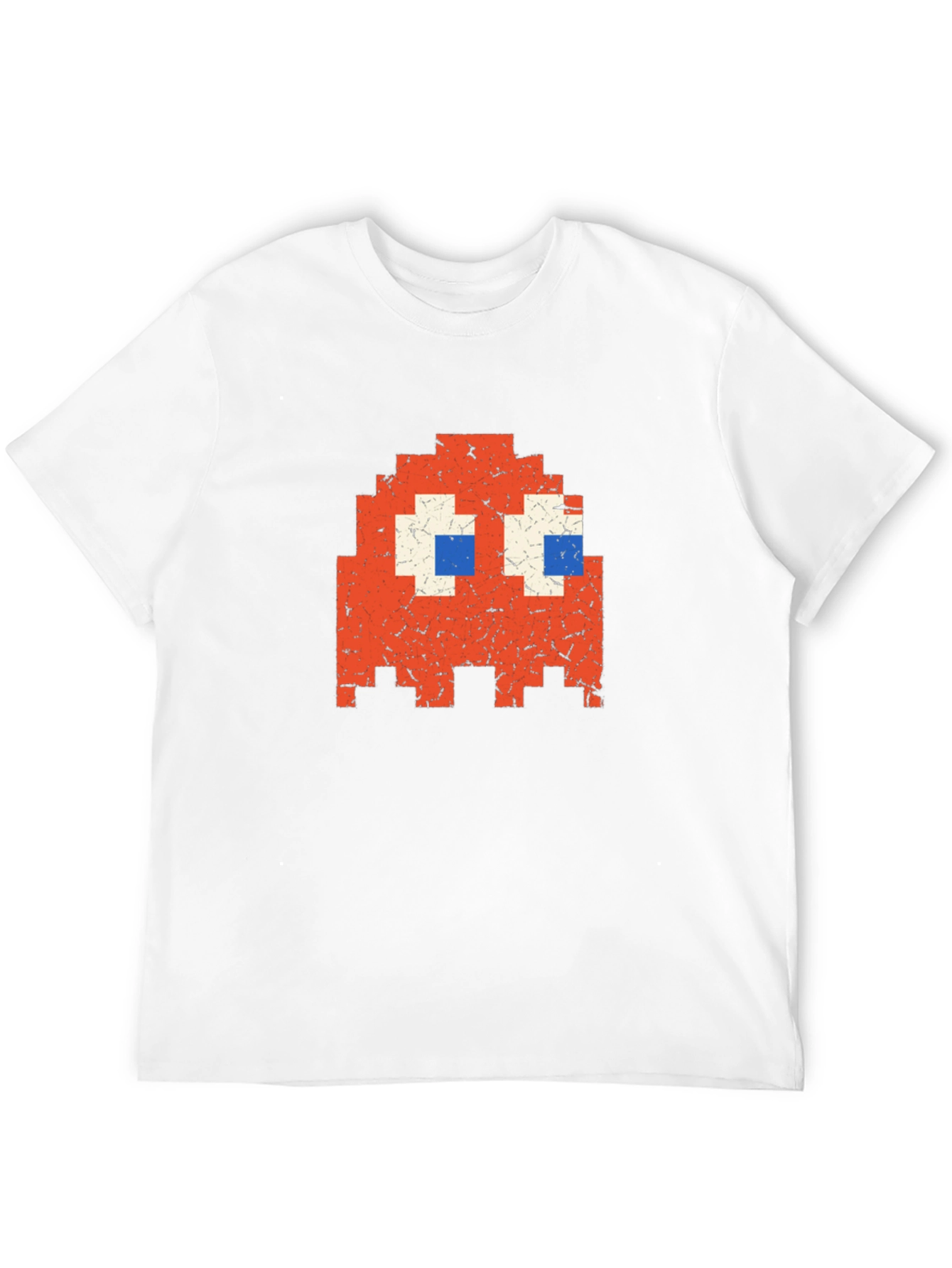 Retro Pixel Ghost Graphic Tee - Classic Gaming Style