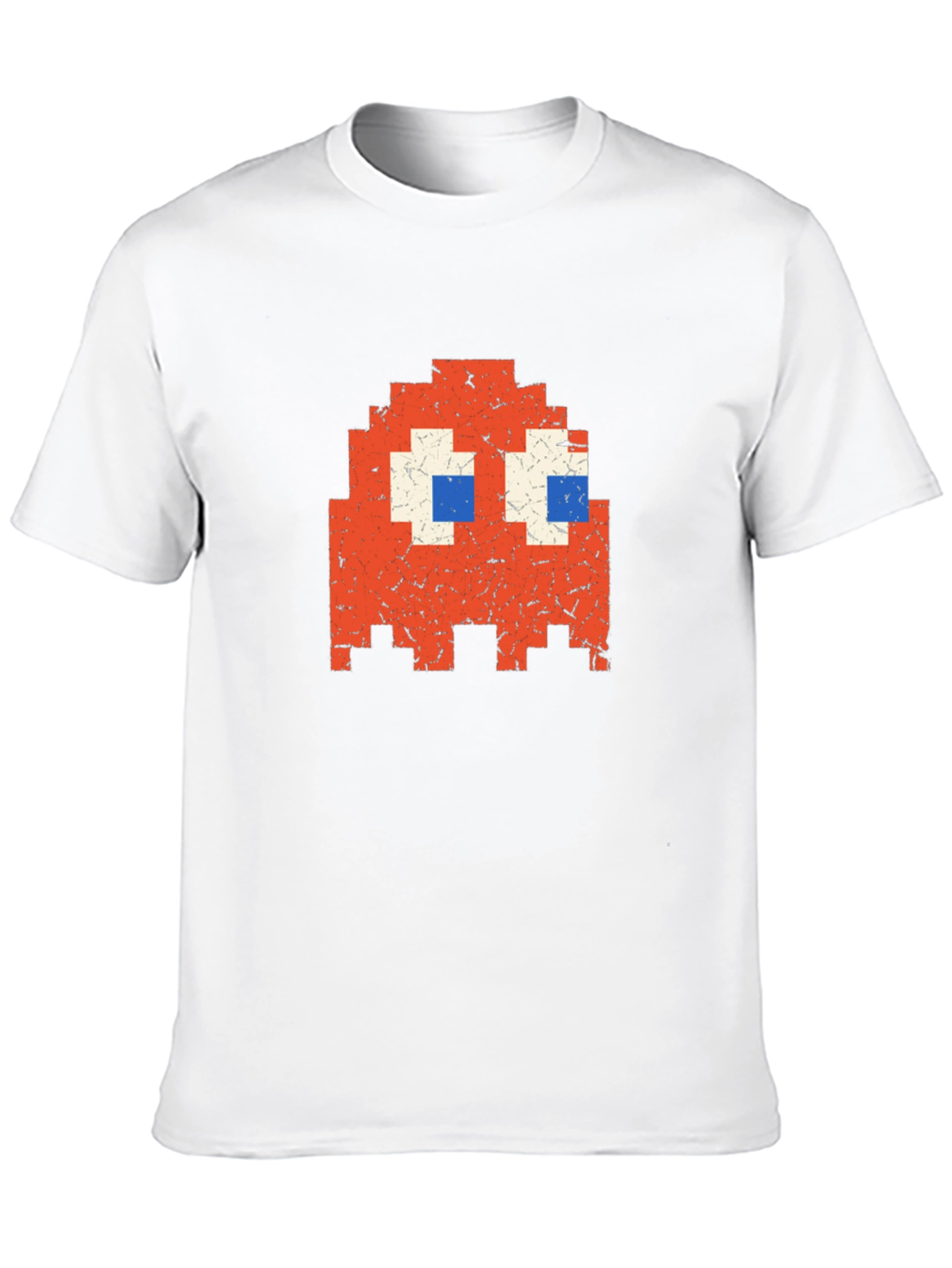 Retro Pixel Ghost Graphic Tee - Classic Gaming Style