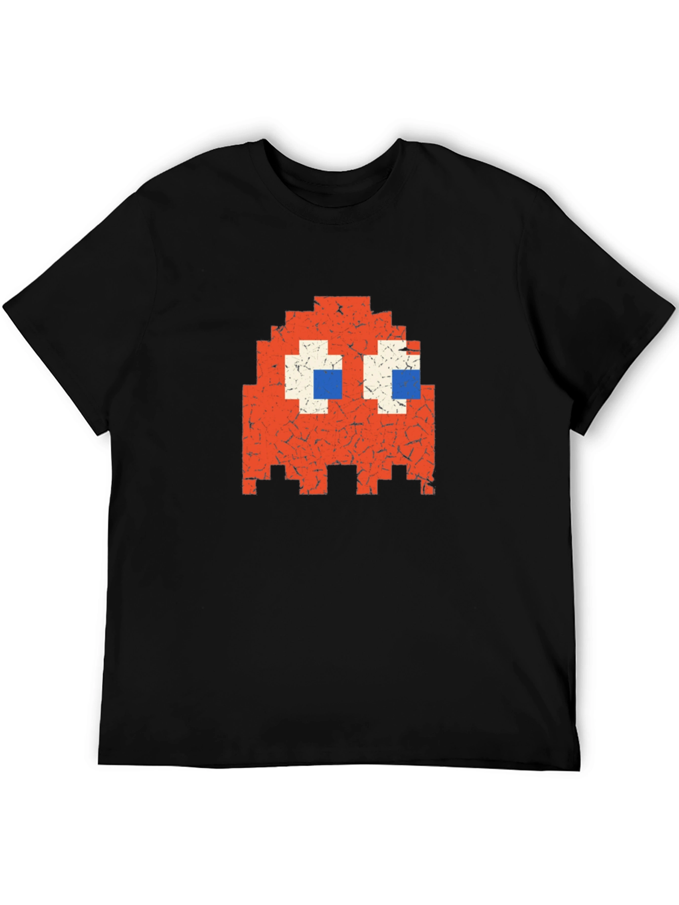 Retro Pixel Ghost Graphic Tee - Classic Gaming Style