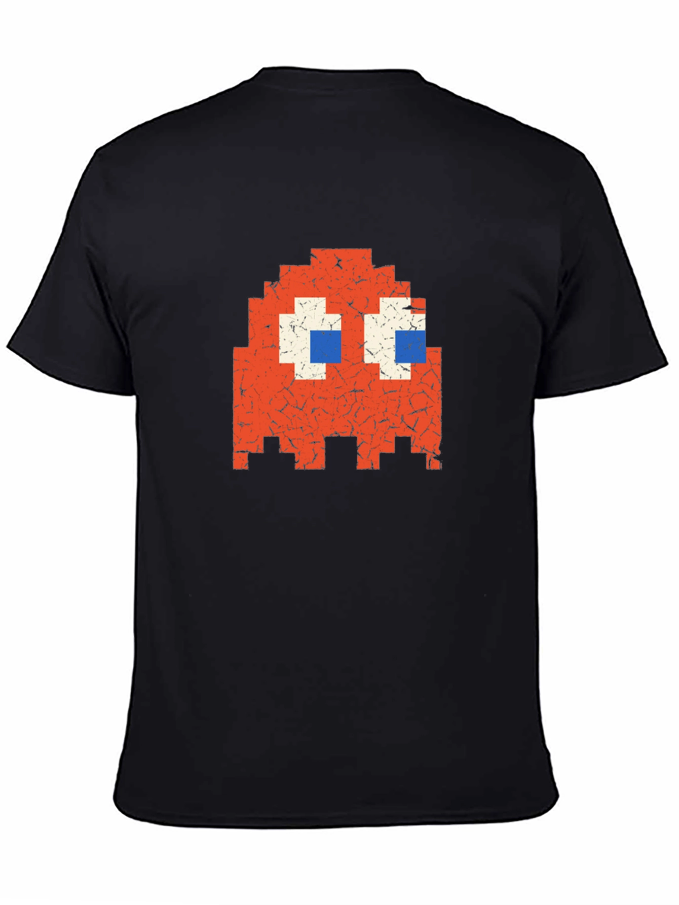 Retro Pixel Ghost Graphic Tee - Classic Gaming Style
