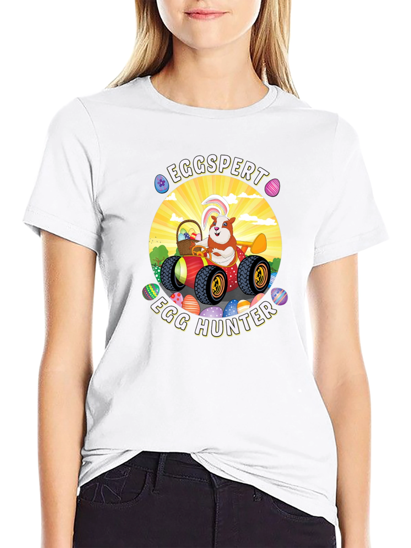 Eggspert Egg Hunter Easter Graphic T-Shirt