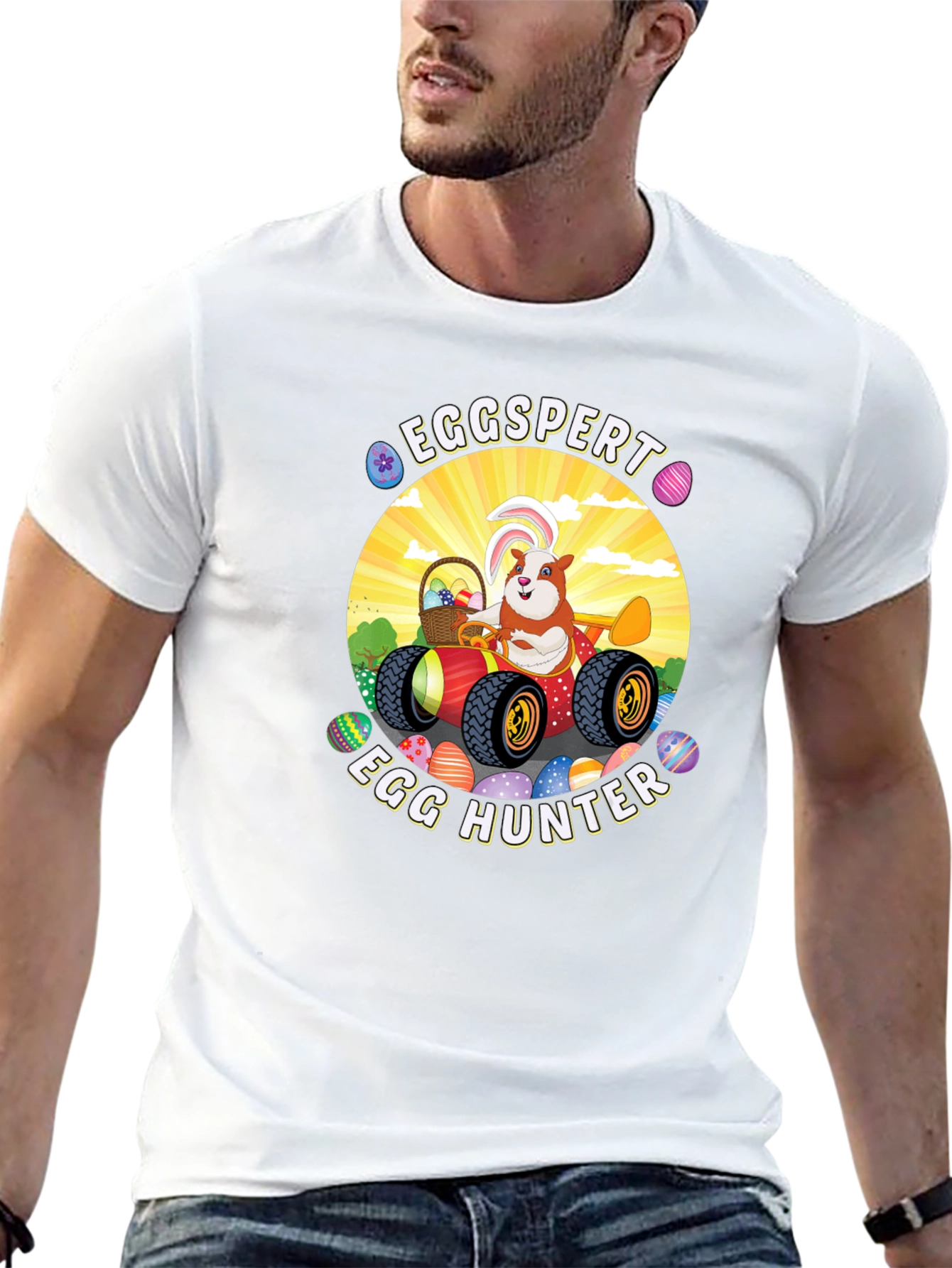 Eggspert Egg Hunter Easter Graphic T-Shirt