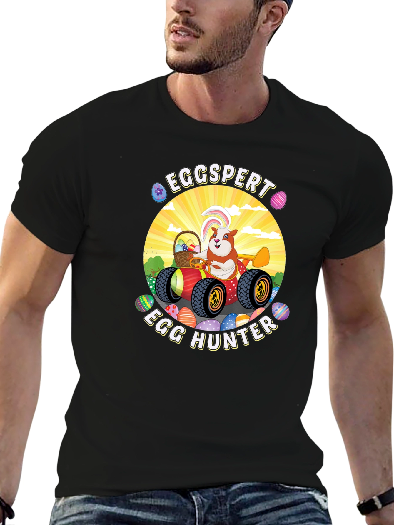 Eggspert Egg Hunter Easter Graphic T-Shirt