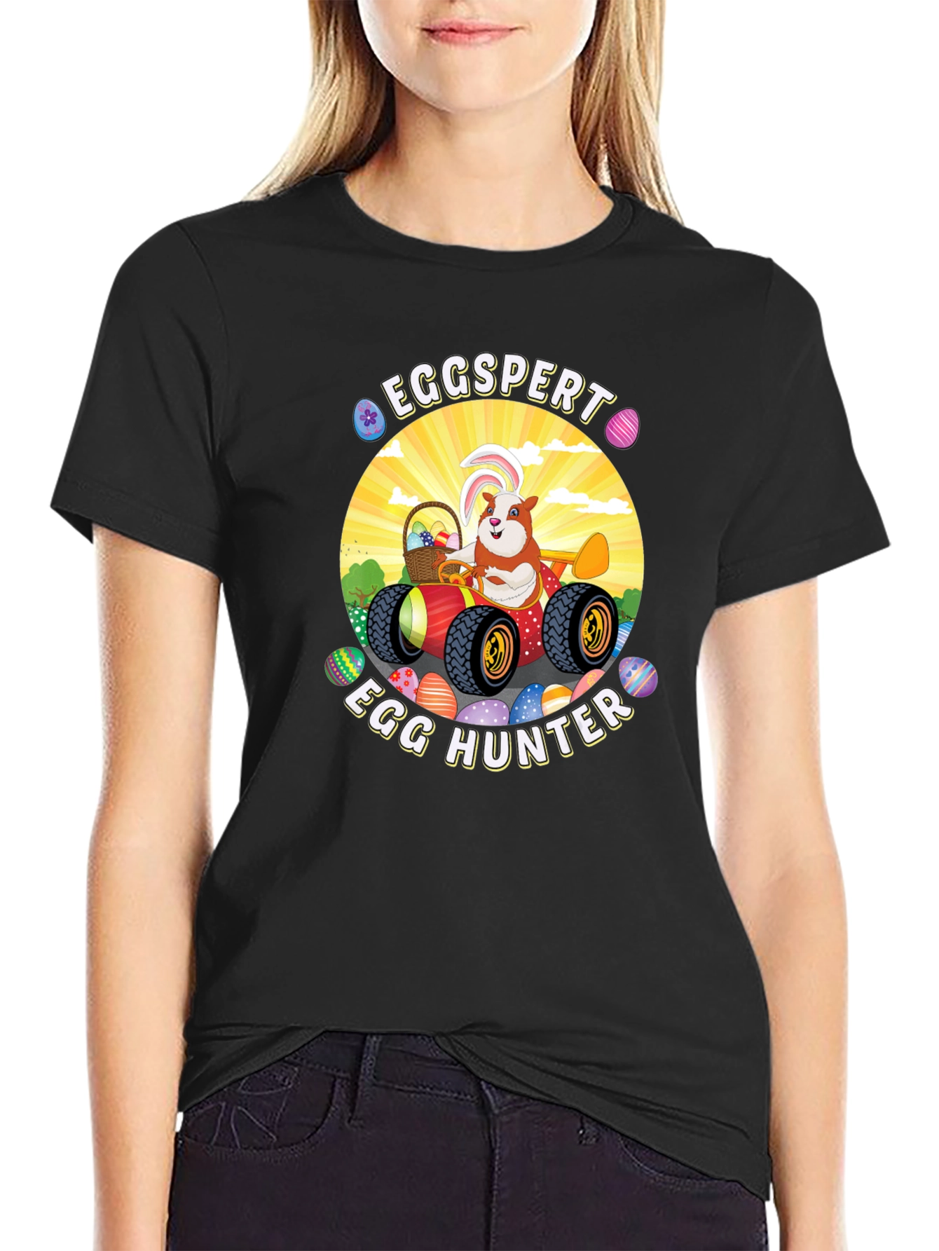 Eggspert Egg Hunter Easter Graphic T-Shirt