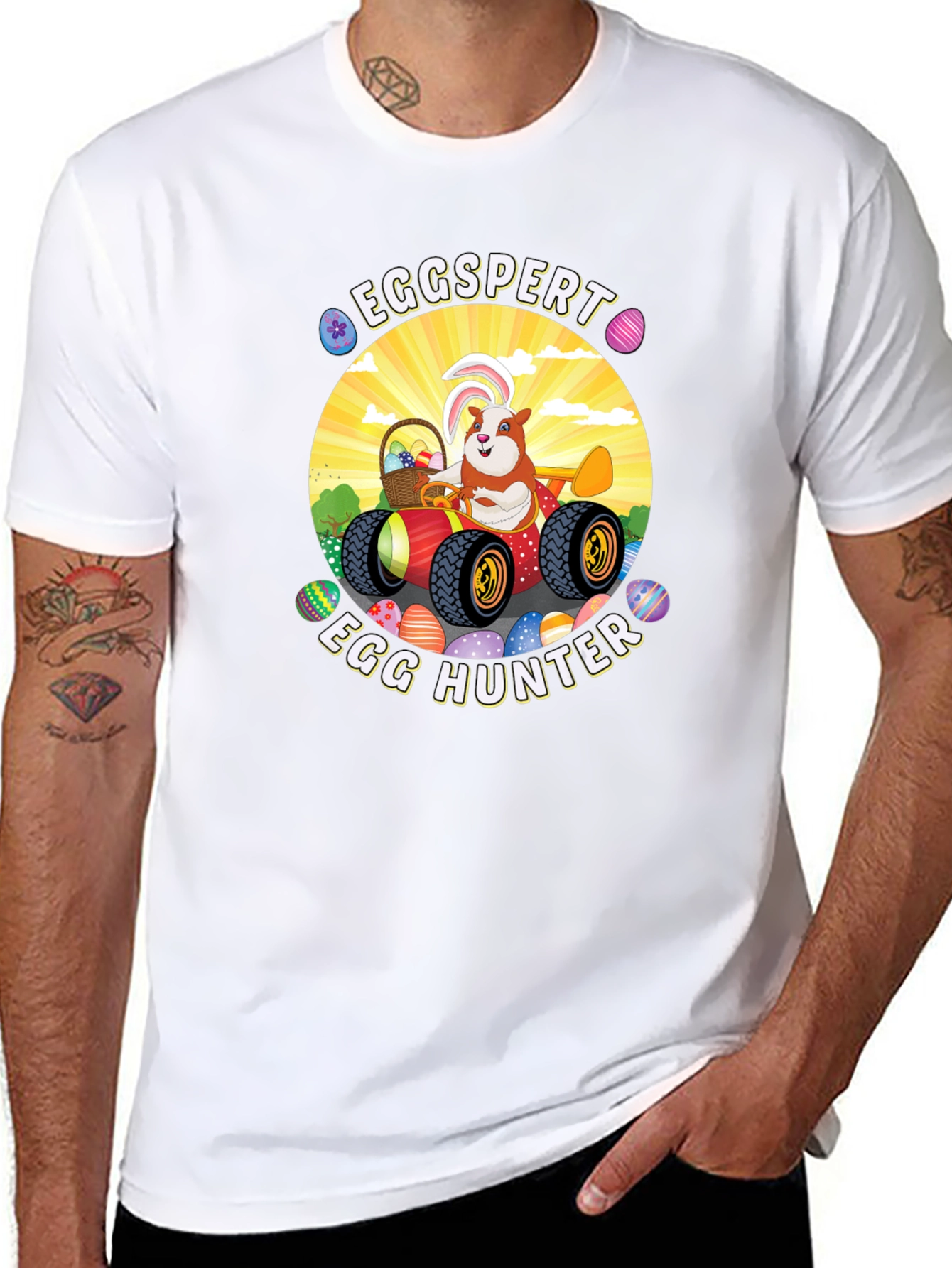 Eggspert Egg Hunter Easter Graphic T-Shirt