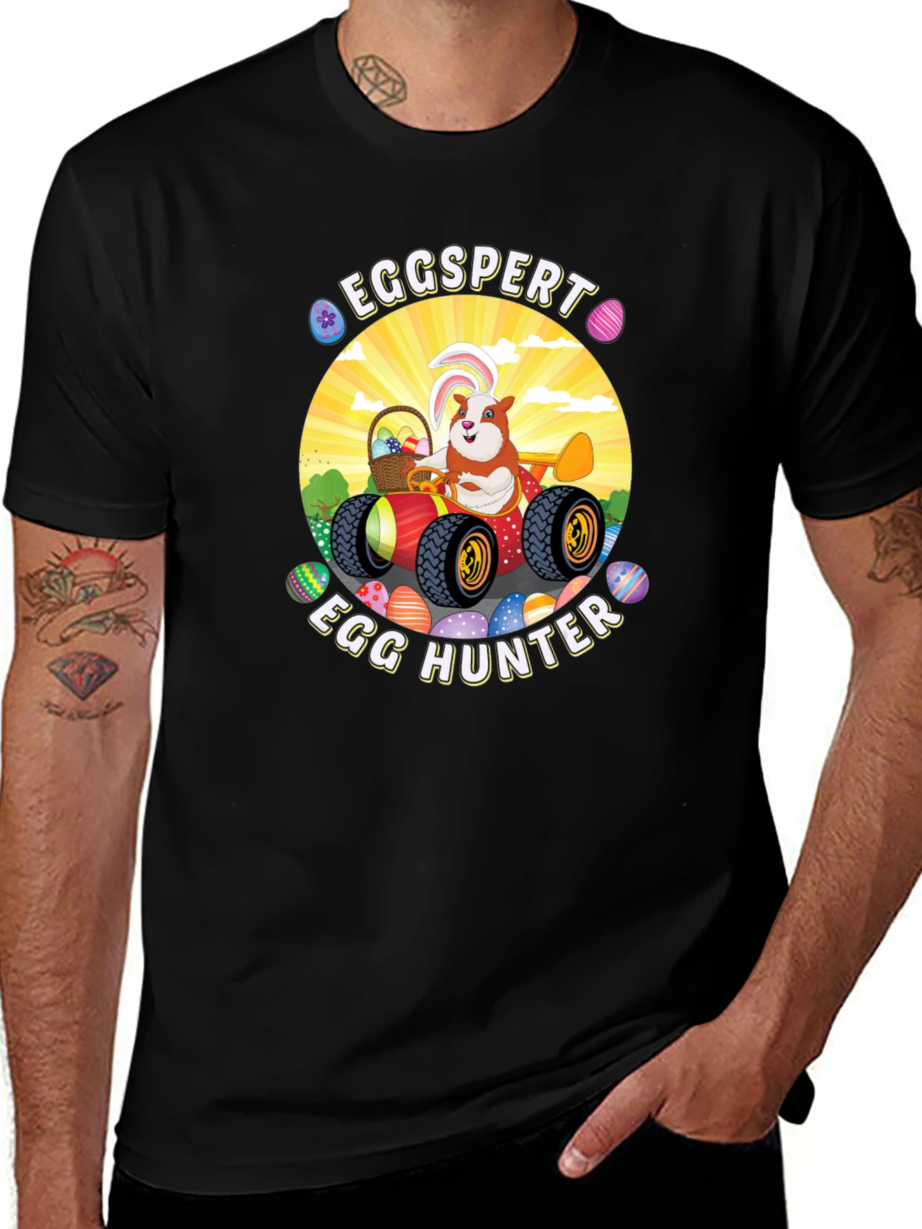 Eggspert Egg Hunter Easter Graphic T-Shirt