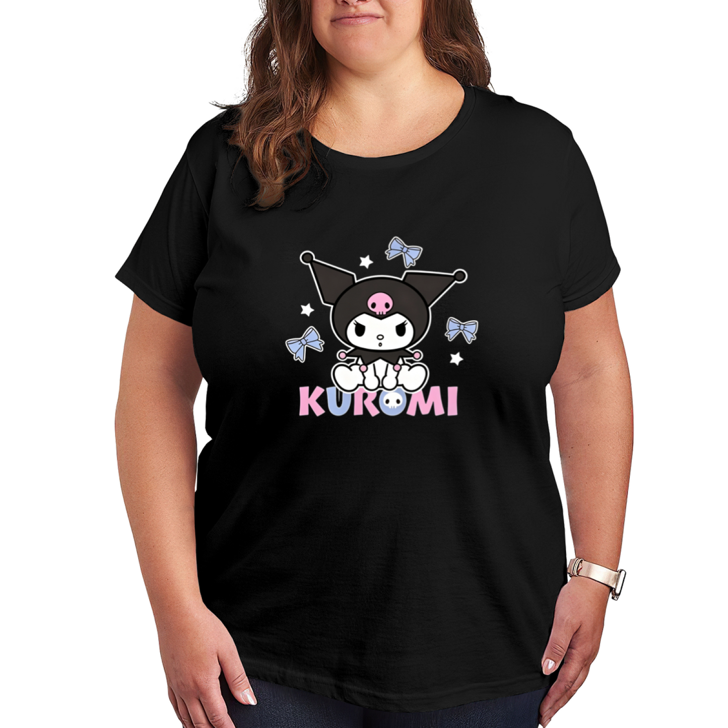 Trendy Simple Print Versatile Plus Size Women T-Shirt