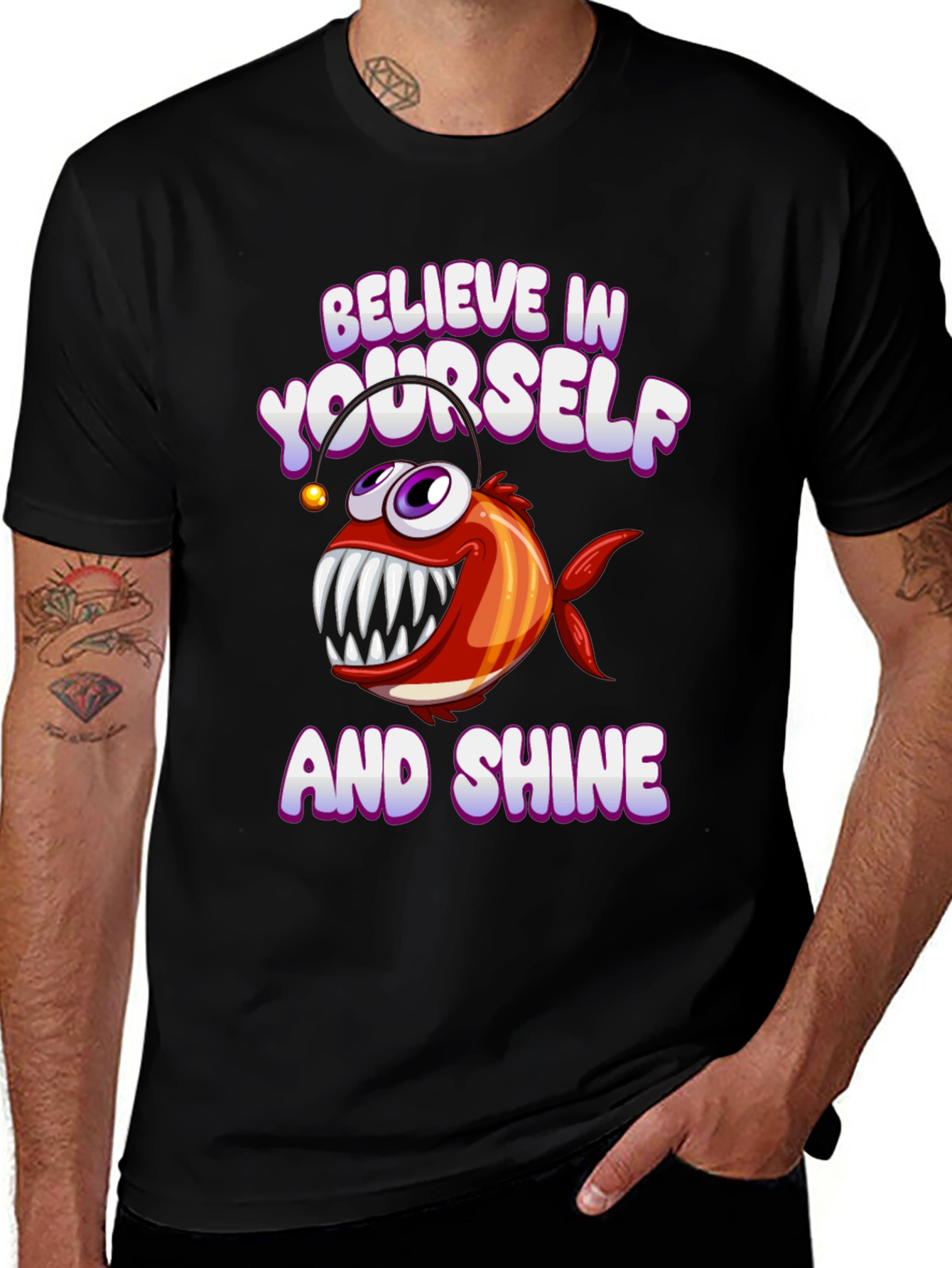Believe in Yourself Angler Fish T-Shirt