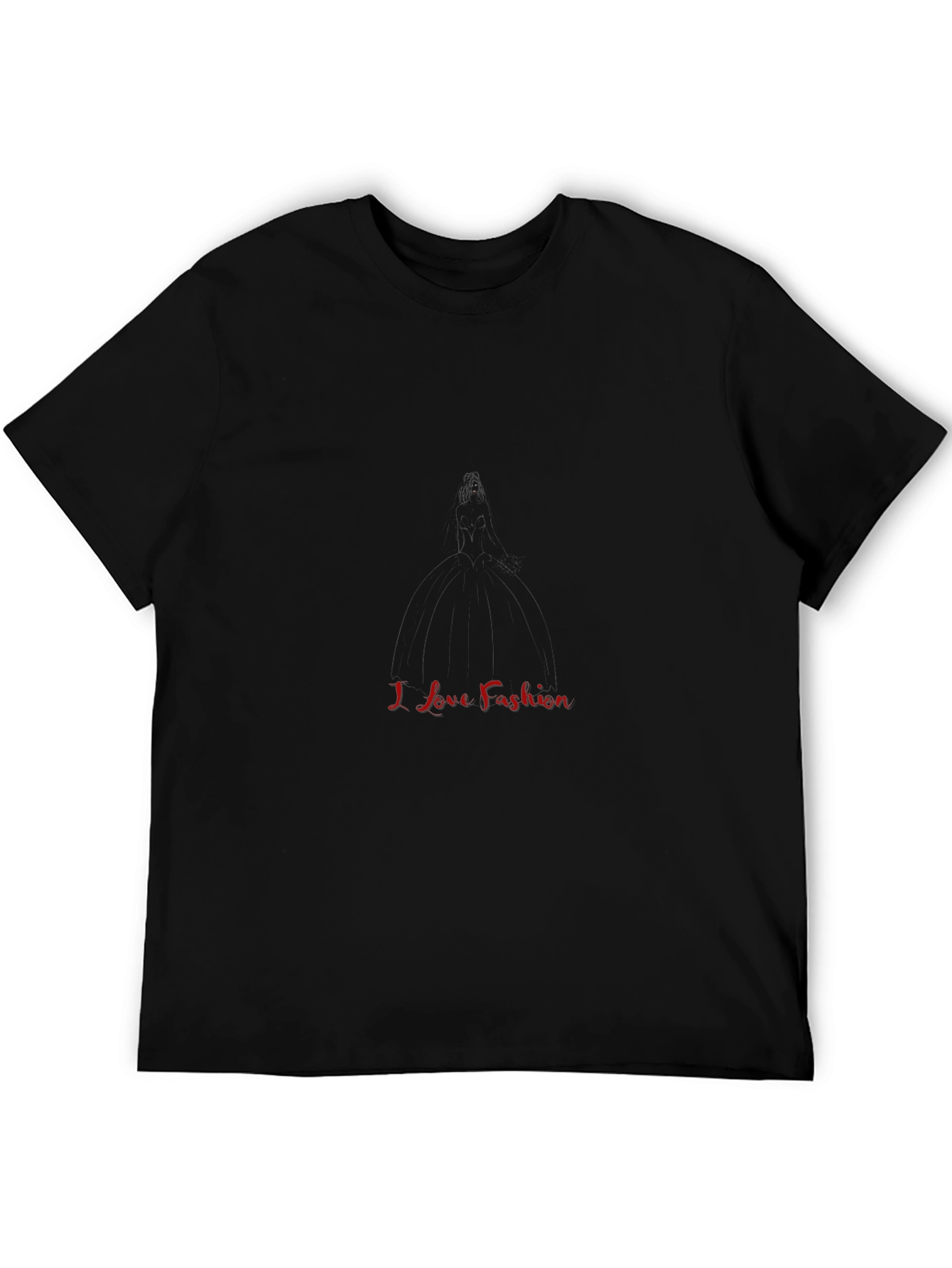 I Love Fashion Black T-Shirt