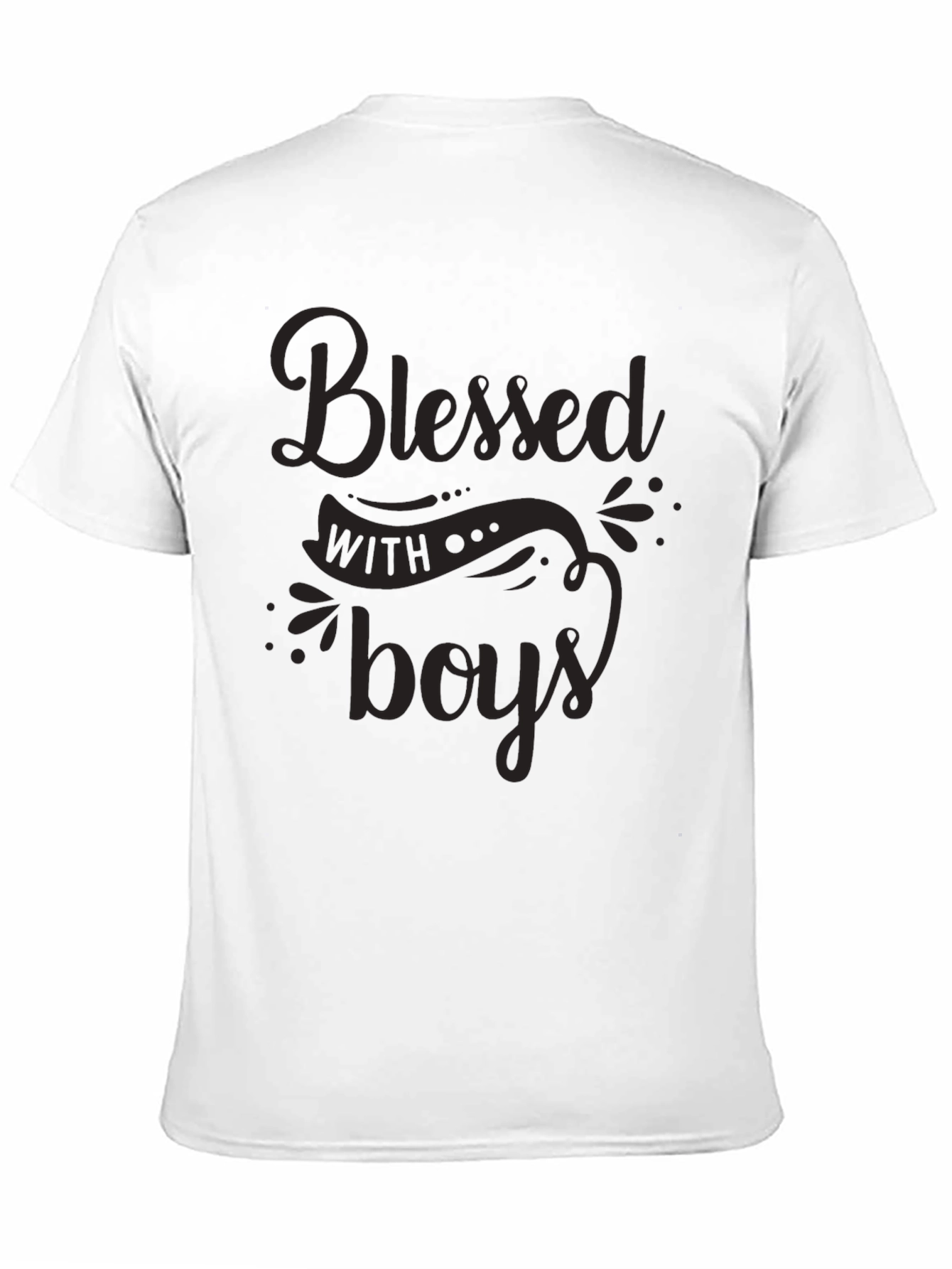 Blessed With Boys Black Graphic Tee
