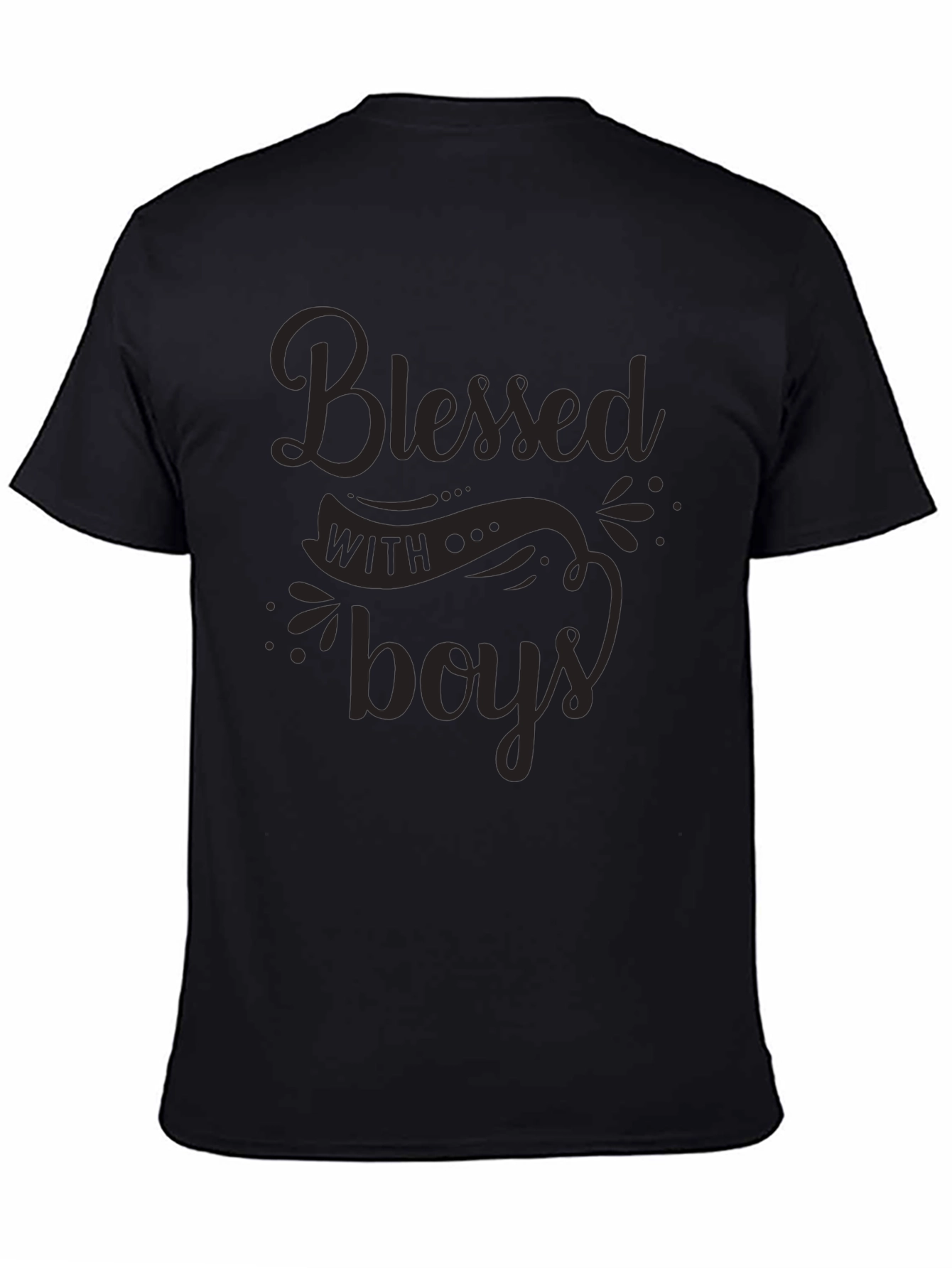 Blessed With Boys Black Graphic Tee