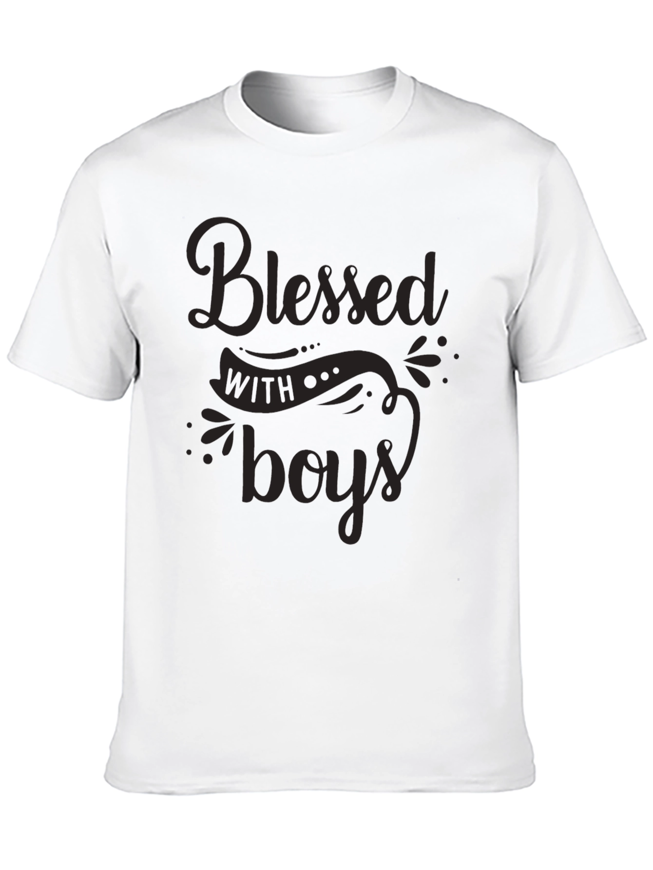 Blessed With Boys Black Graphic Tee