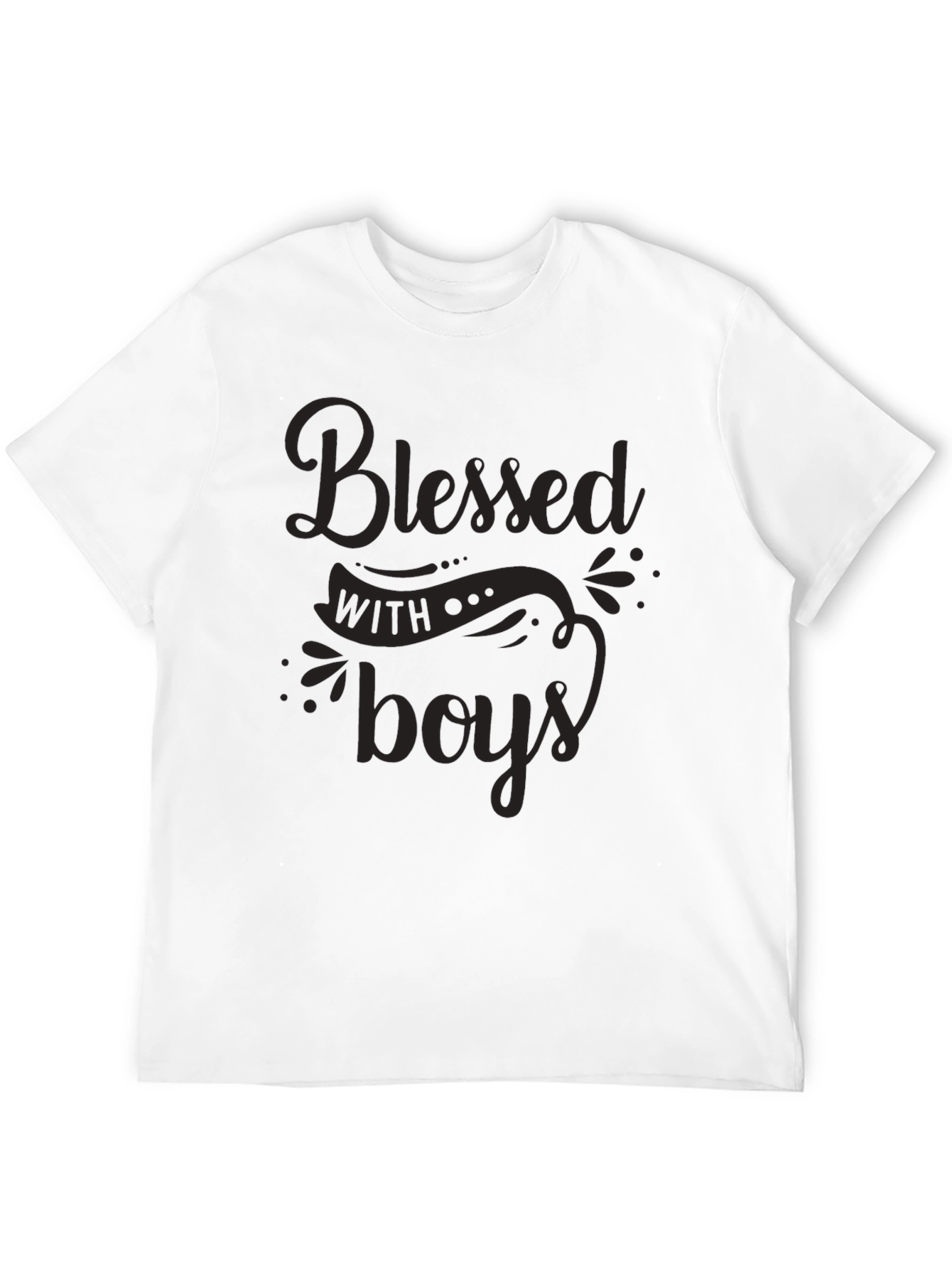 Blessed With Boys Black Graphic Tee