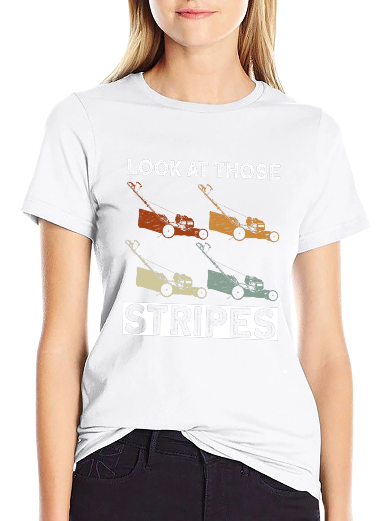 Lawn Mower Stripes Graphic Tee