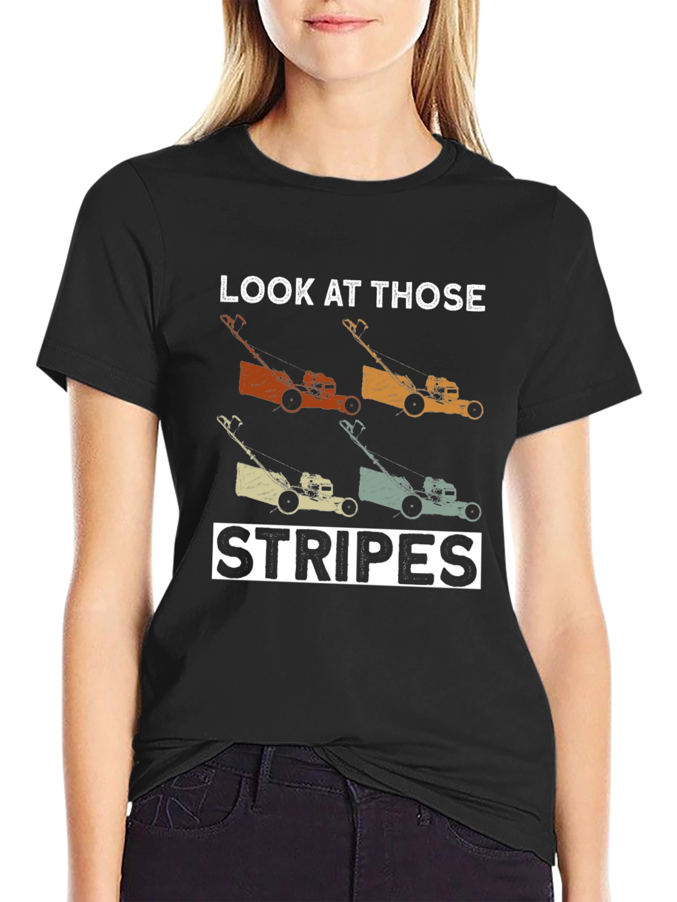 Lawn Mower Stripes Graphic Tee