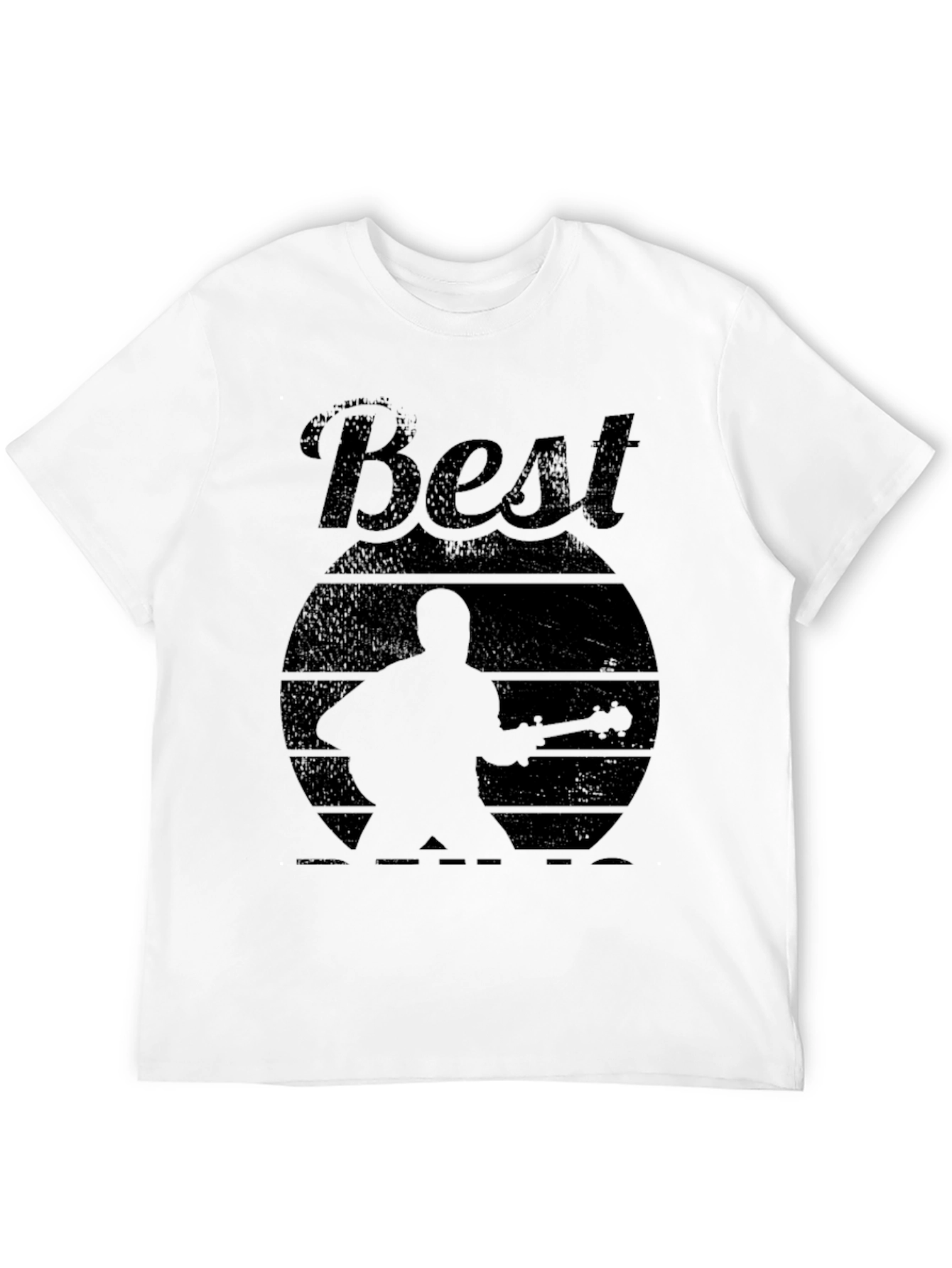 Best Guitarist Silhouette Graphic Tee - Black