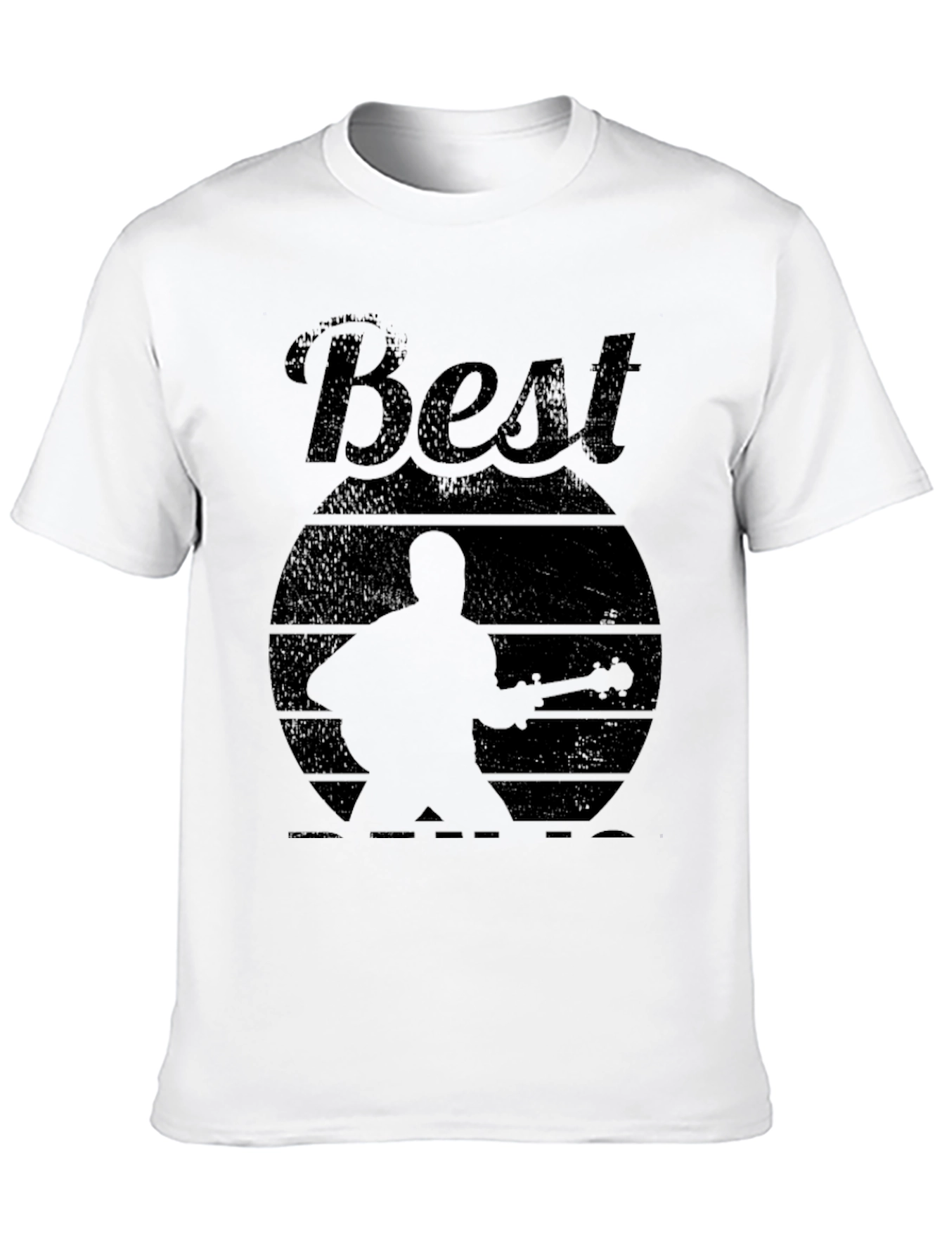 Best Guitarist Silhouette Graphic Tee - Black