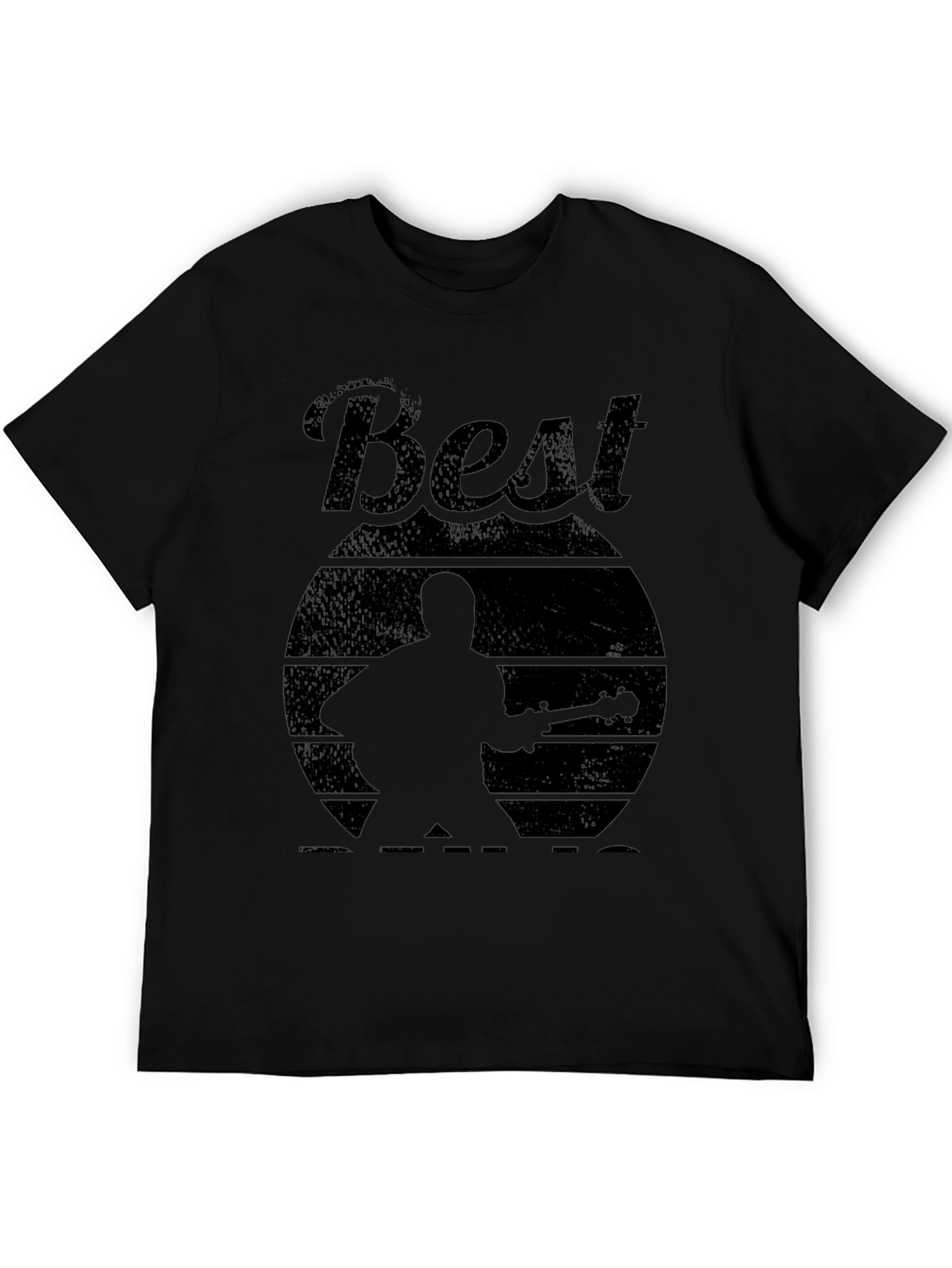 Best Guitarist Silhouette Graphic Tee - Black