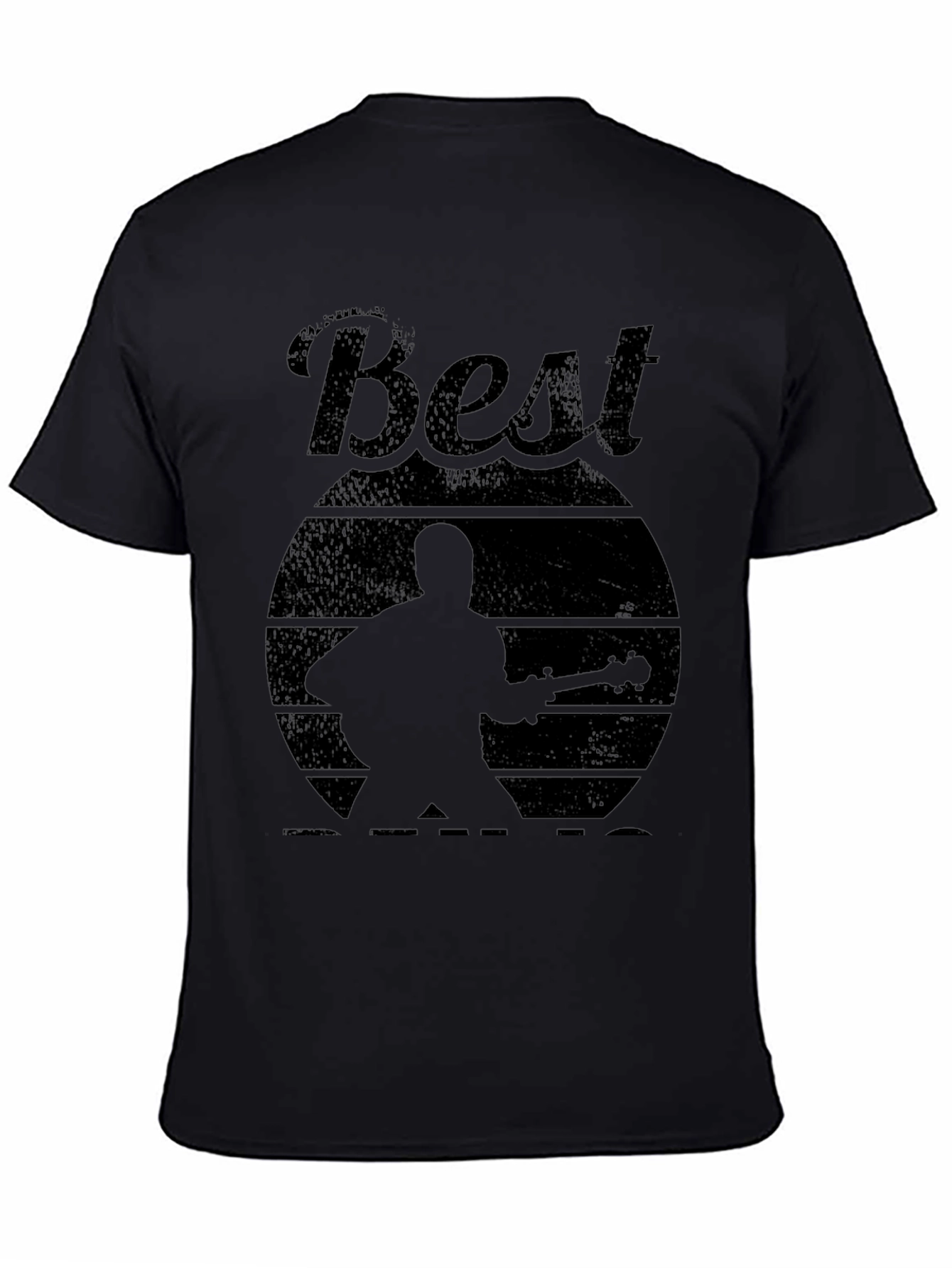Best Guitarist Silhouette Graphic Tee - Black