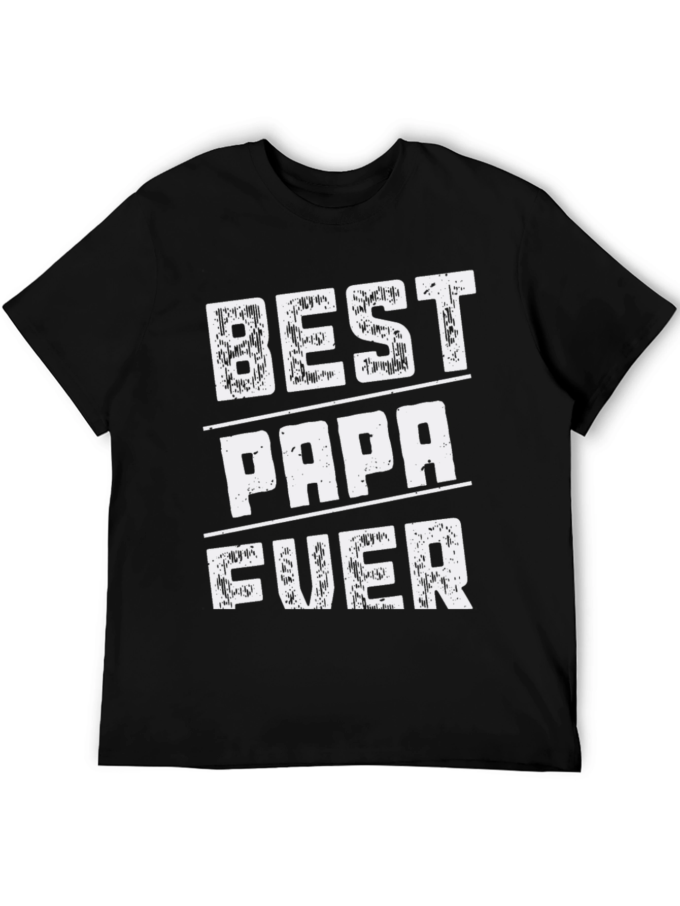 Best Papa Ever Black Graphic T-Shirt