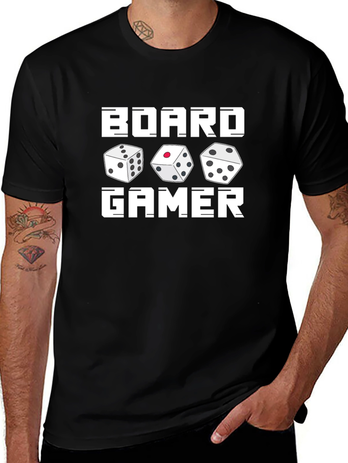 Board Gamer T-Shirt - Dice Design