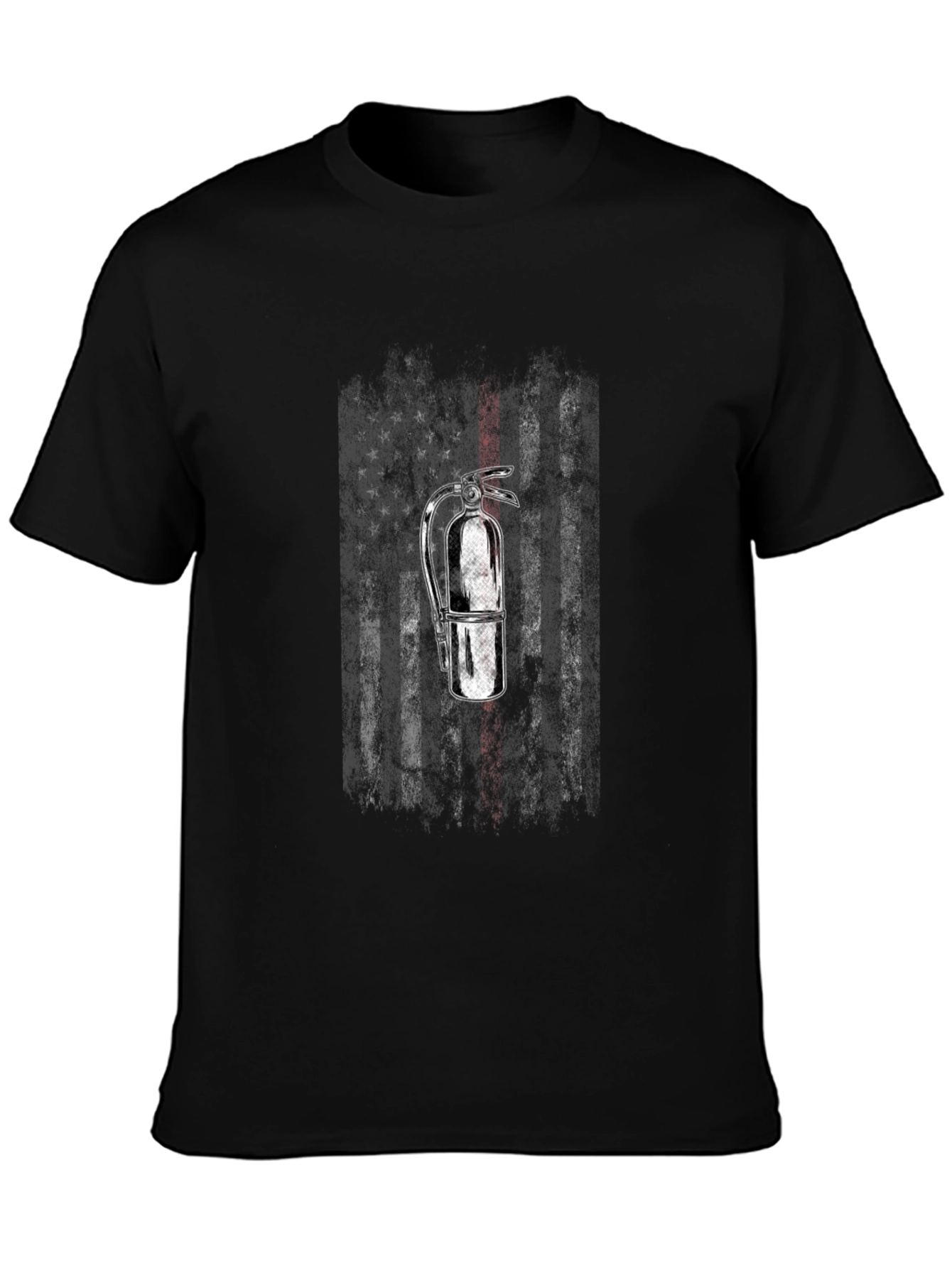 Firefighter American Flag Extinguisher T-Shirt