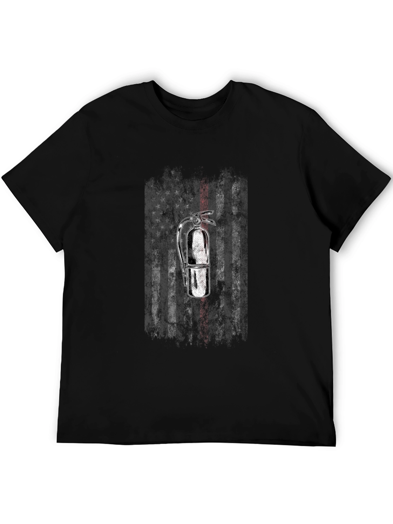 Firefighter American Flag Extinguisher T-Shirt