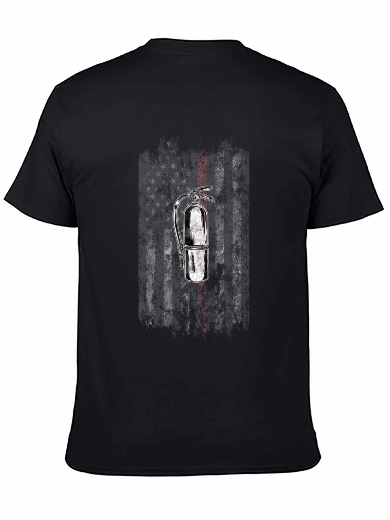 Firefighter American Flag Extinguisher T-Shirt