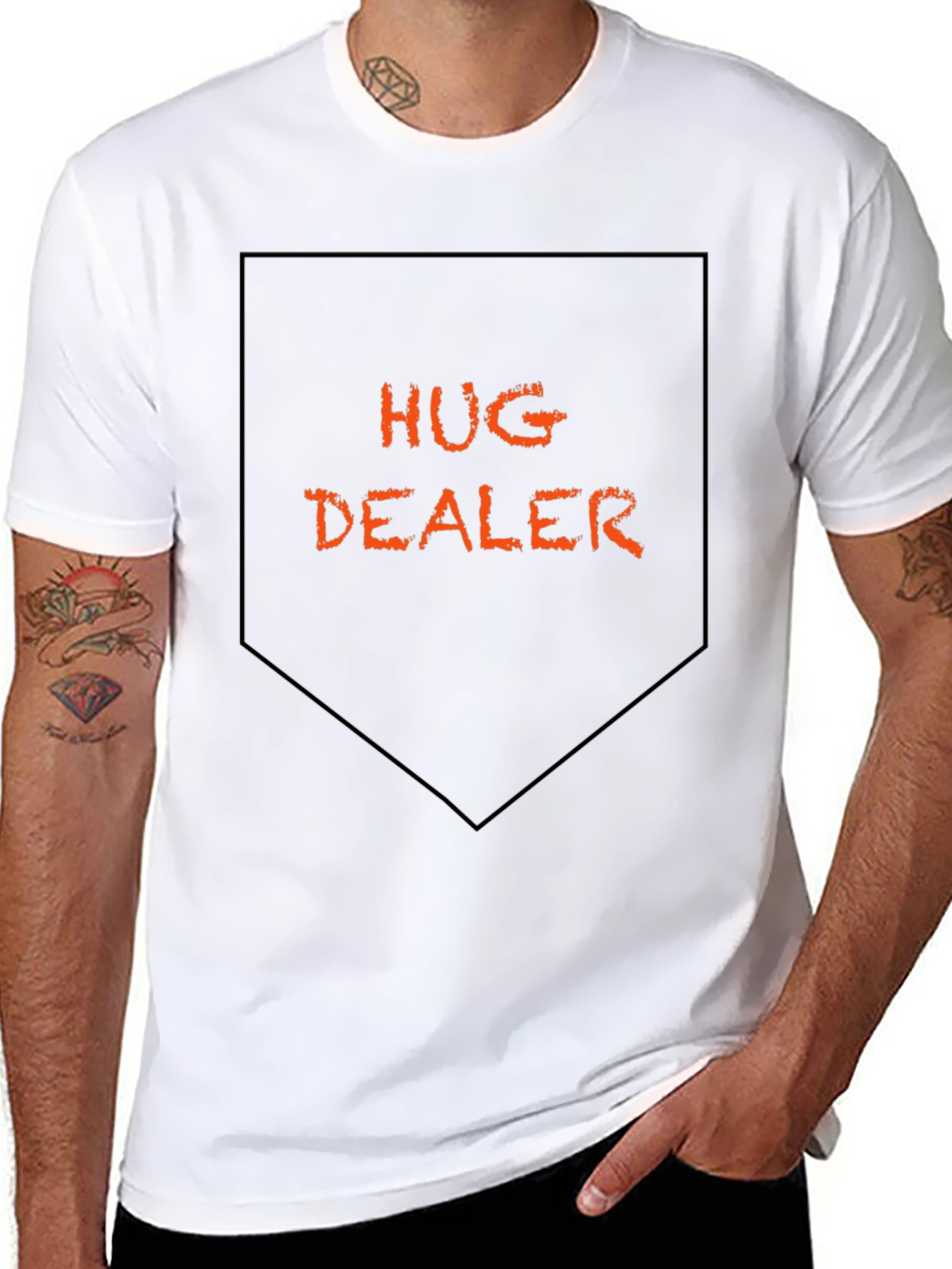 Hug Dealer Graphic Tee - Black Short Sleeve
