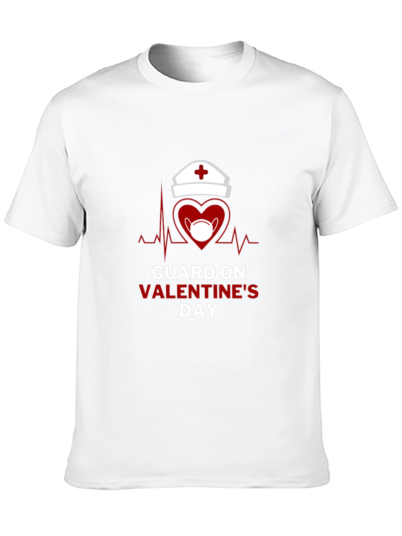 Guard on Valentines Day Black T-Shirt