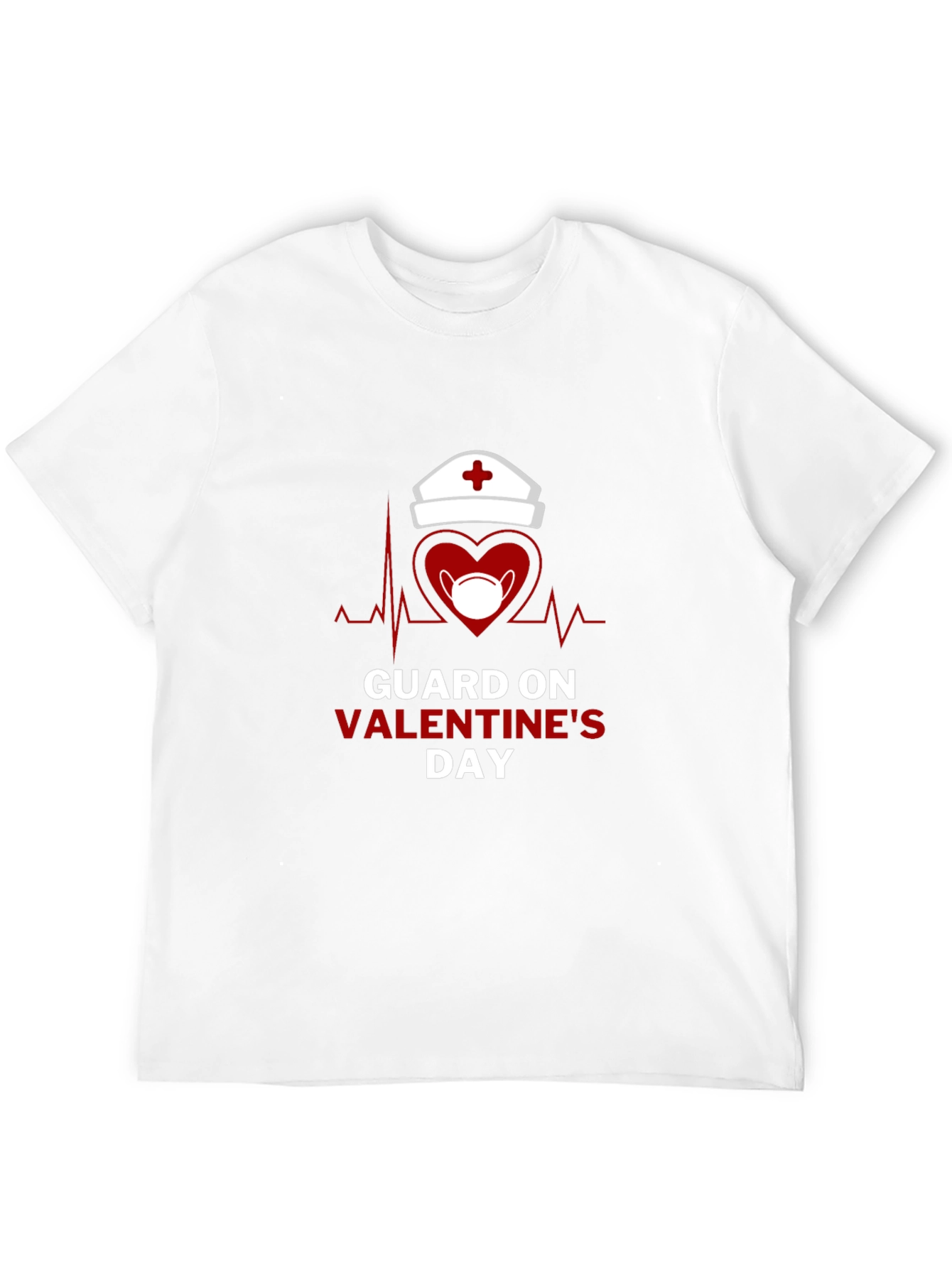 Guard on Valentines Day Black T-Shirt