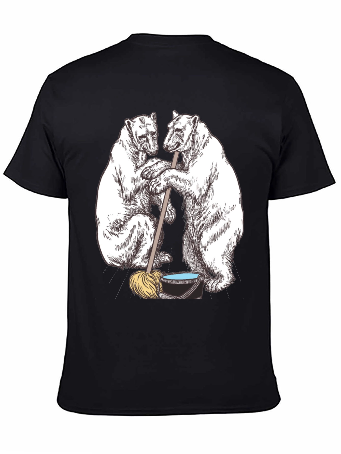 Polar Bear Cleaning Crew Graphic T-Shirt