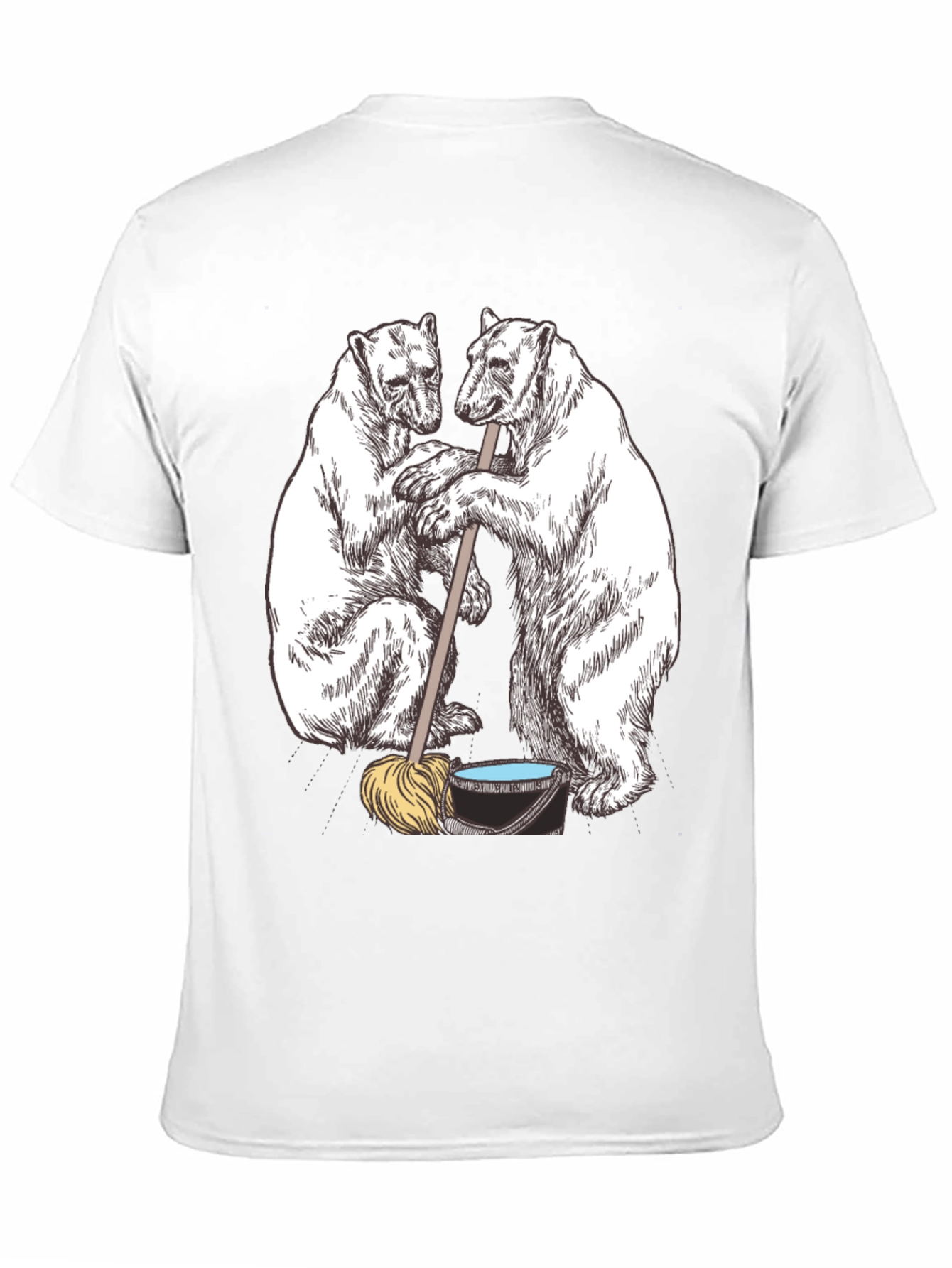 Polar Bear Cleaning Crew Graphic T-Shirt