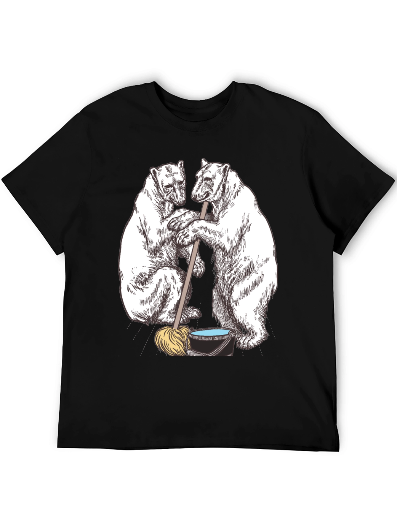 Polar Bear Cleaning Crew Graphic T-Shirt