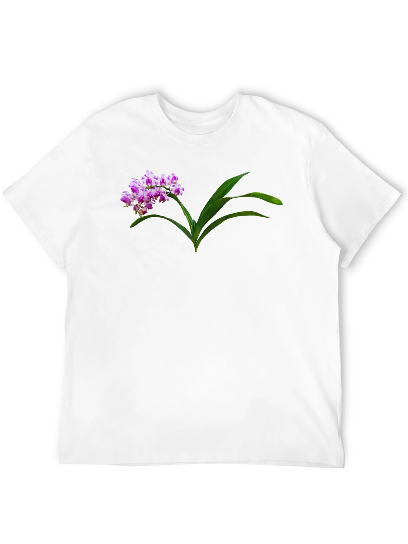 Floral Print Black T-Shirt - Unique Nature Design
