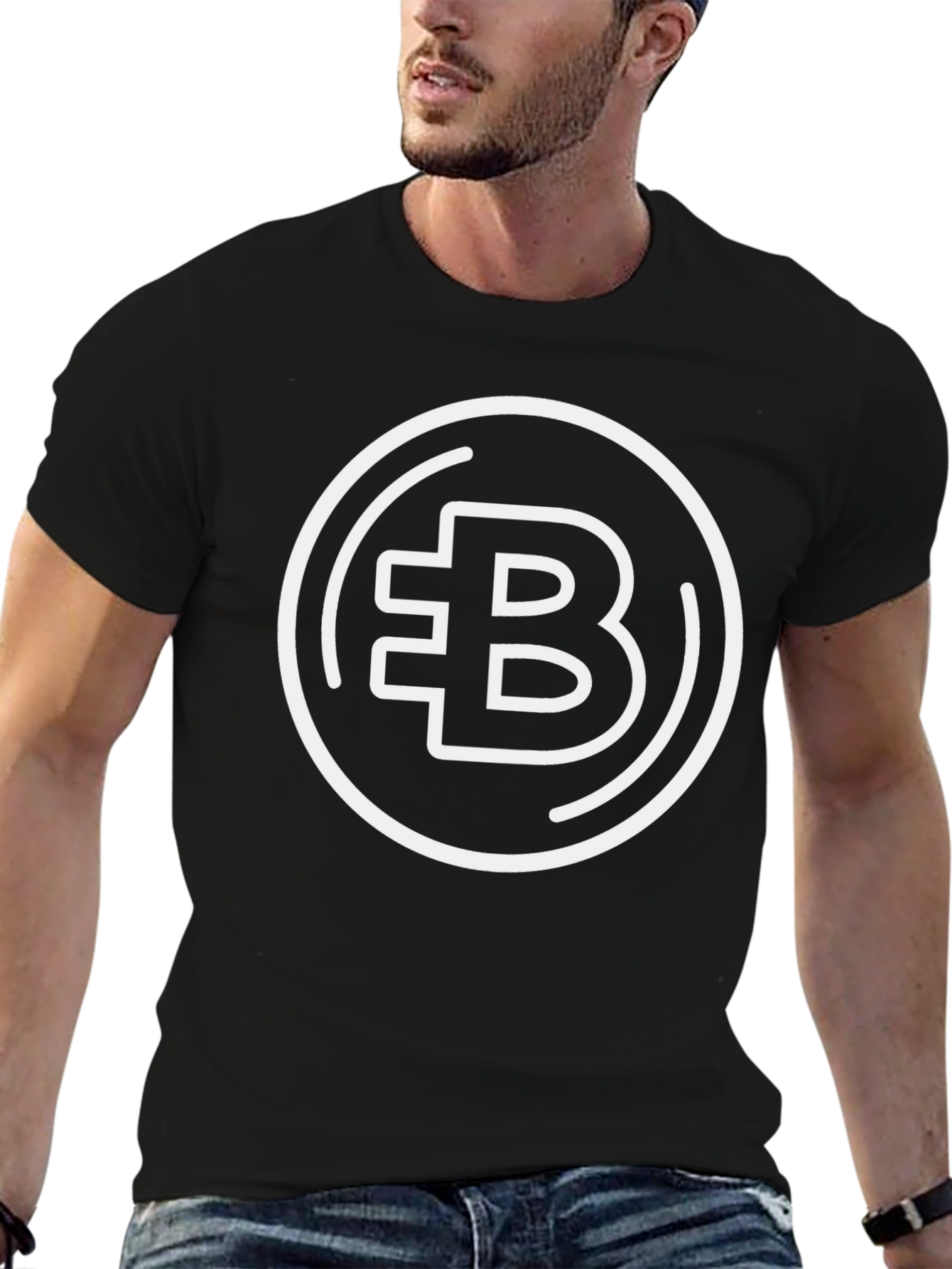 Bitcoin Symbol Graphic Tee - Black Crypto Shirt