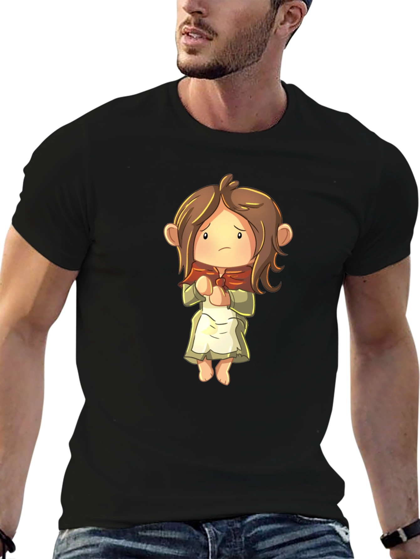 Anime Character Black T-Shirt