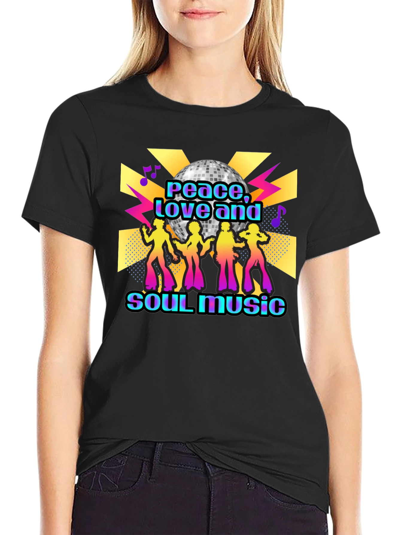 Peace Love Soul Music Disco T-Shirt