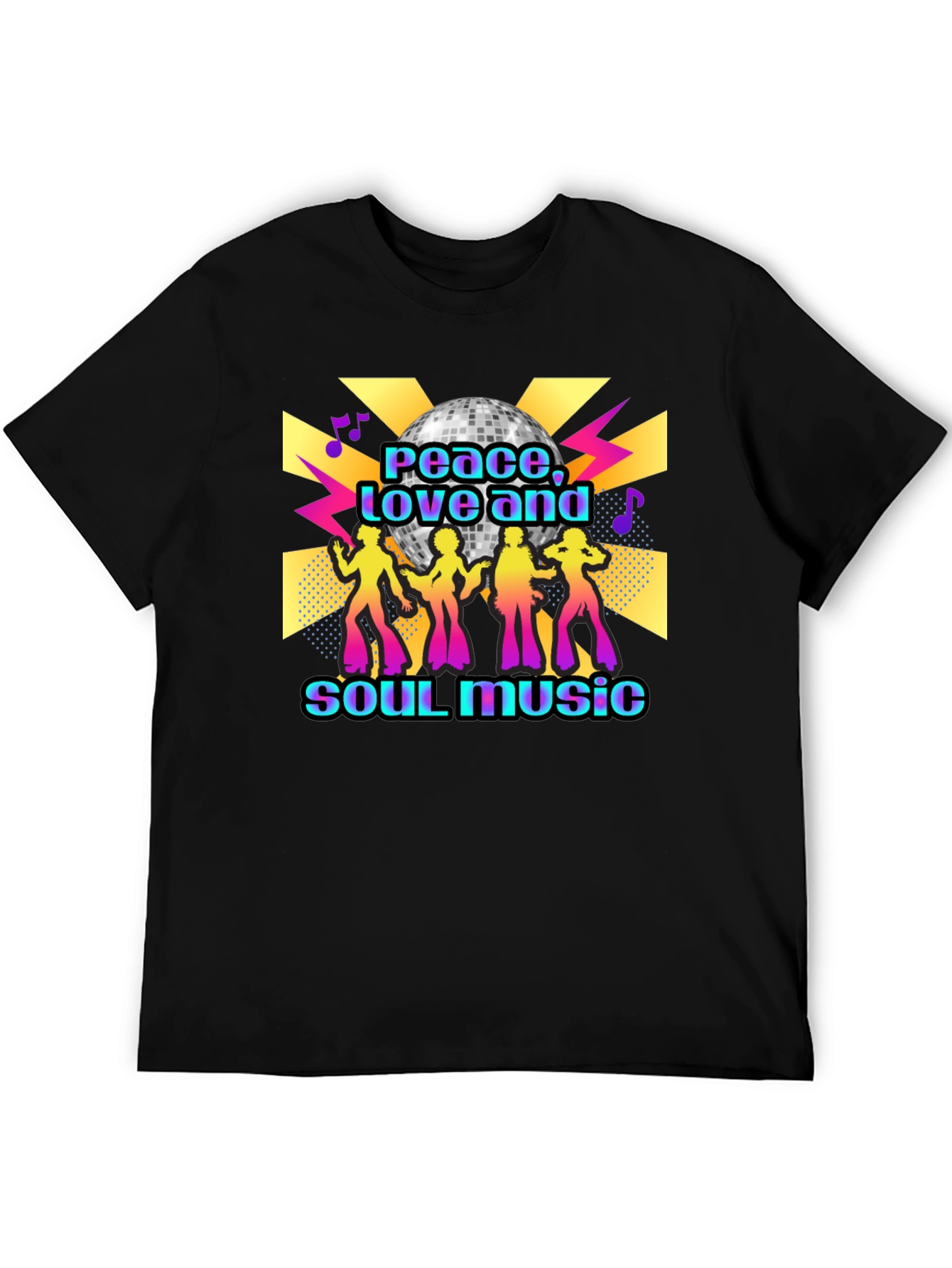 Peace Love Soul Music Disco T-Shirt