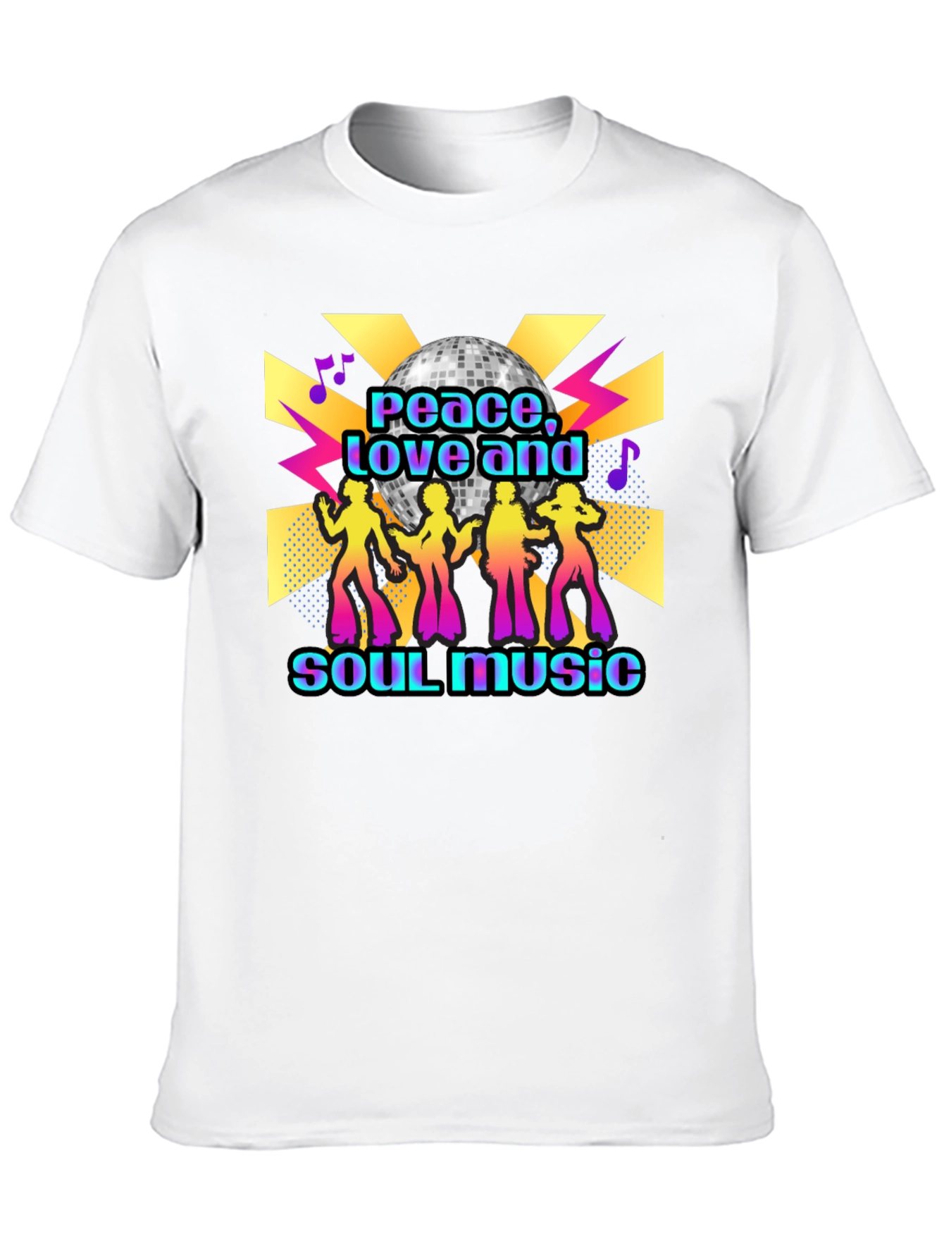 Peace Love Soul Music Disco T-Shirt