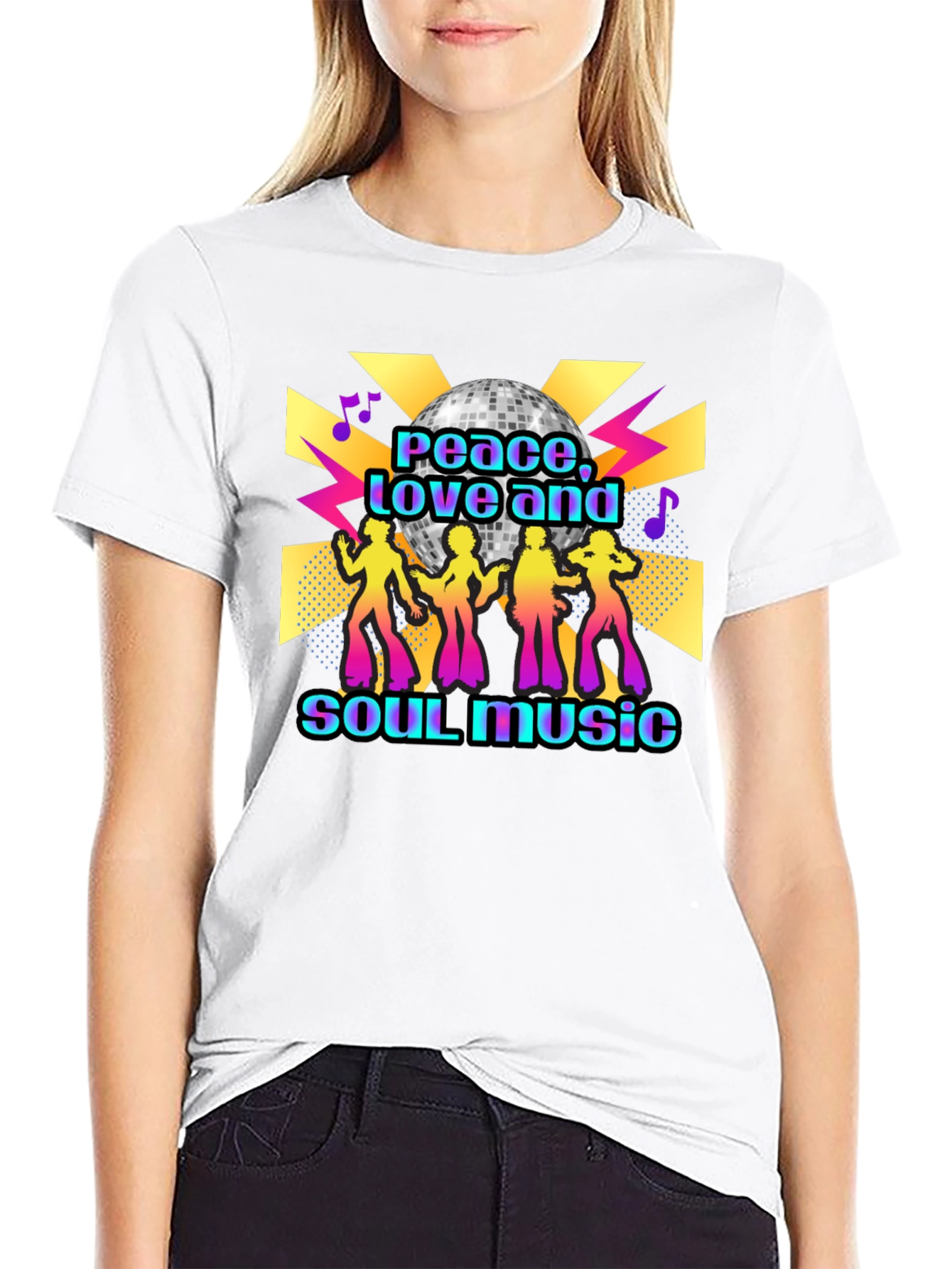 Peace Love Soul Music Disco T-Shirt