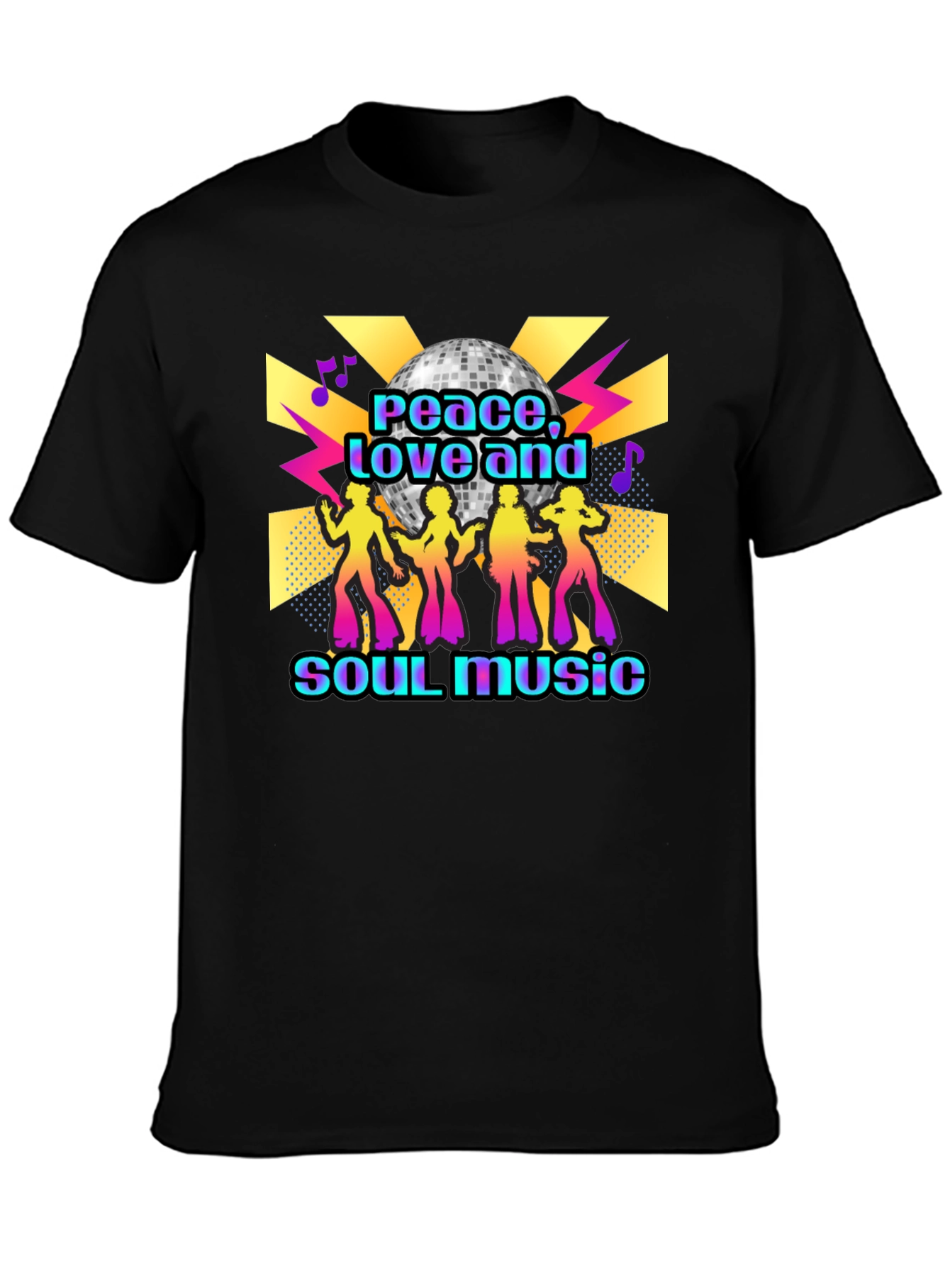 Peace Love Soul Music Disco T-Shirt