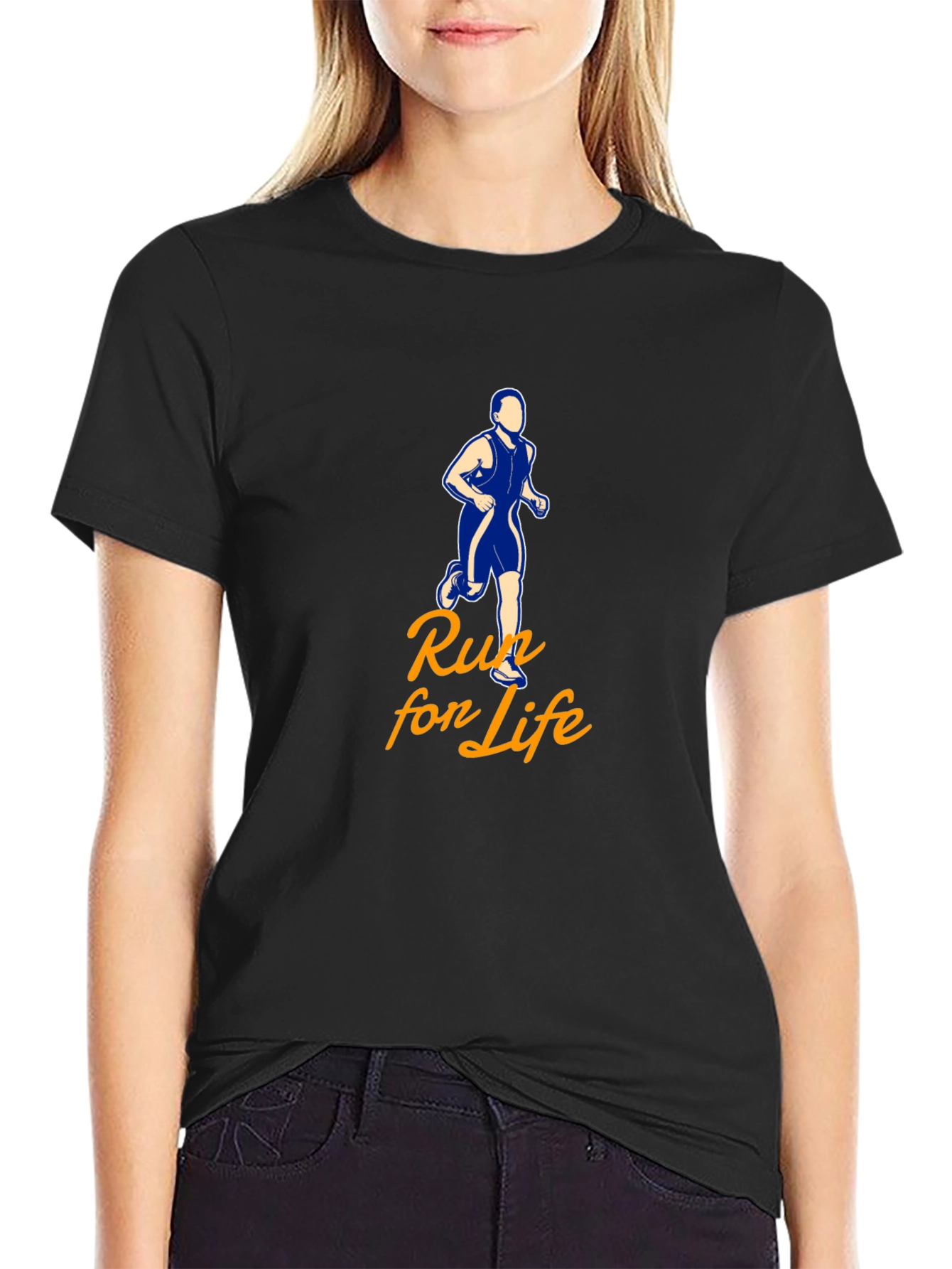 Run for Life Graphic Tee - Black