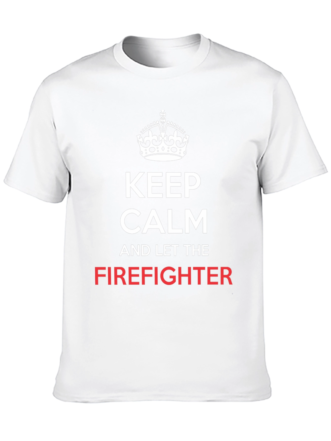 Keep Calm Firefighter Tee - Black Cotton T-Shirt