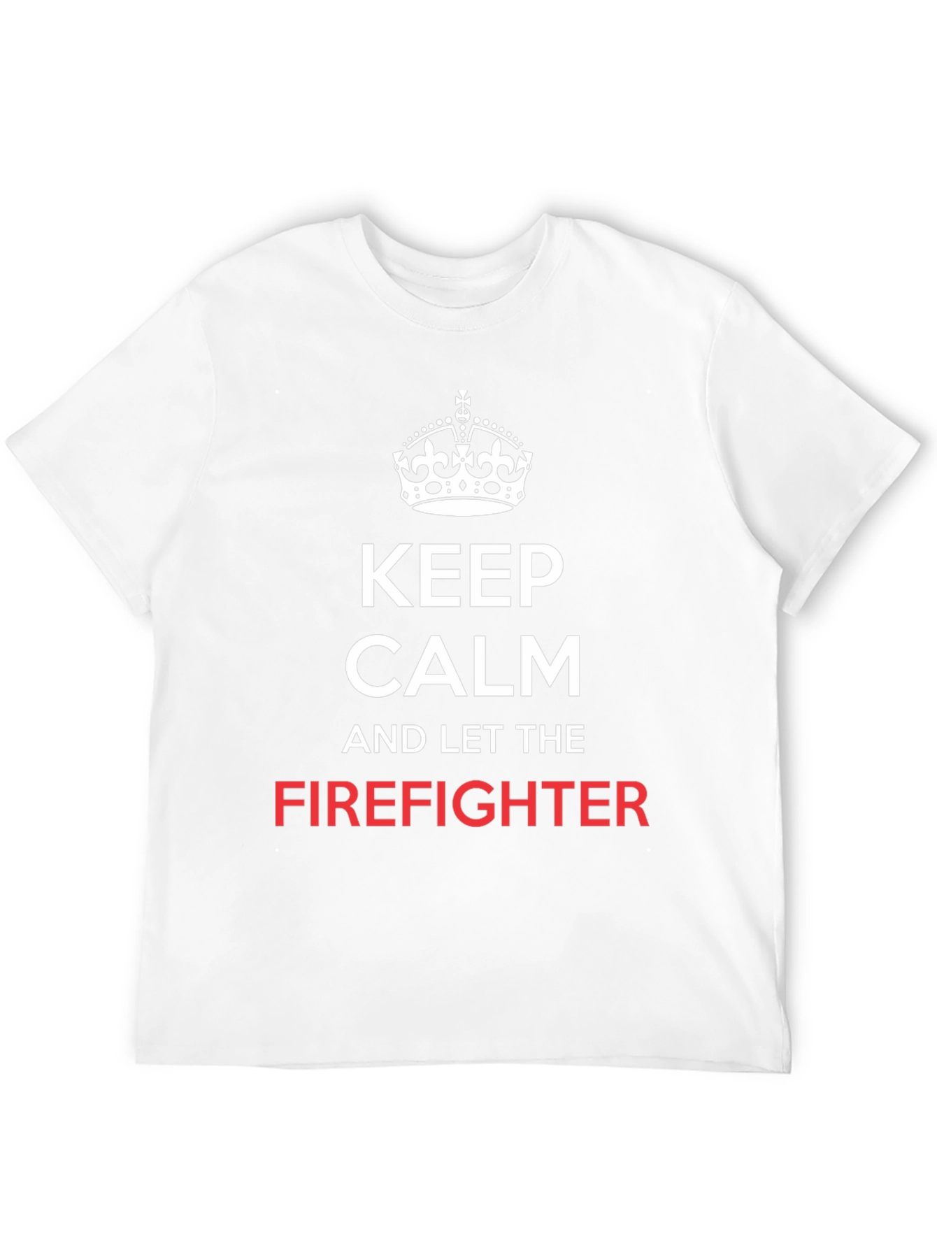 Keep Calm Firefighter Tee - Black Cotton T-Shirt