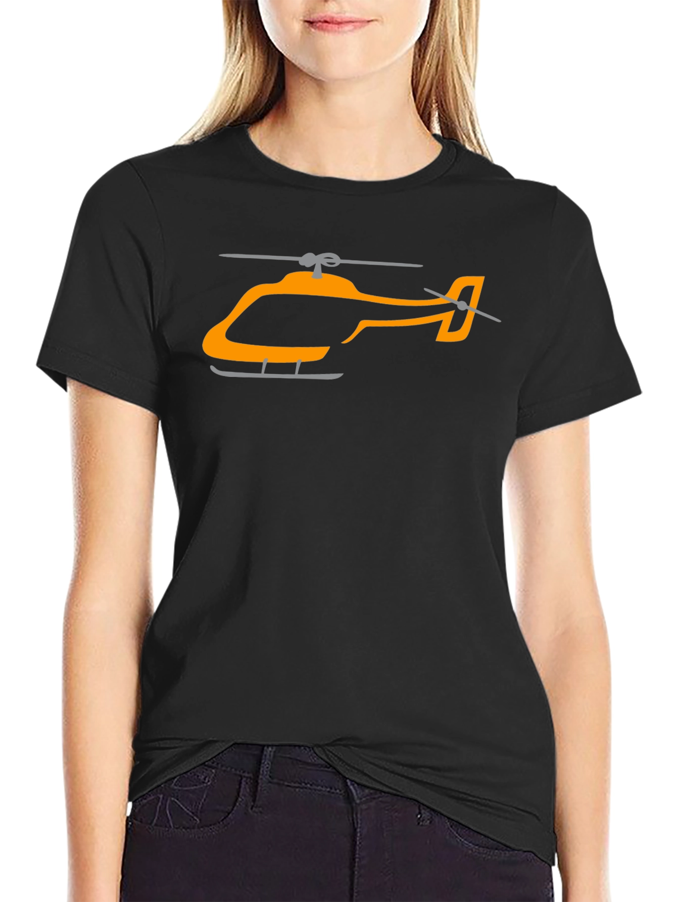 Helicopter Graphic T-Shirt - Modern Aviation Tee