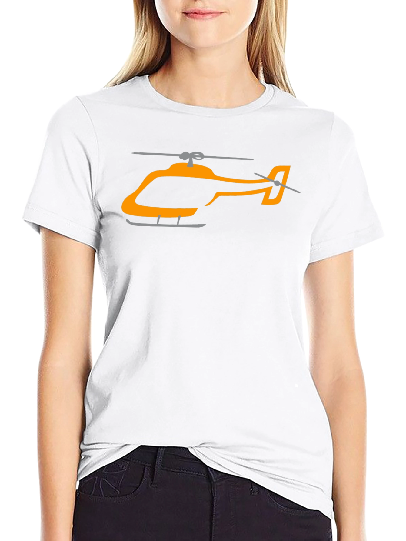 Helicopter Graphic T-Shirt - Modern Aviation Tee