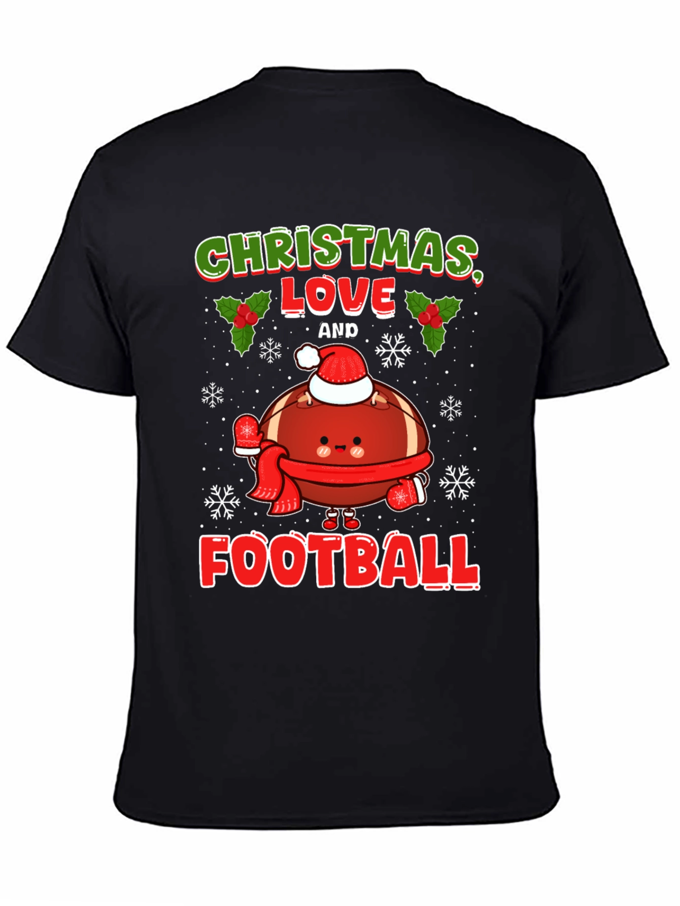 Christmas Love and Football T-Shirt