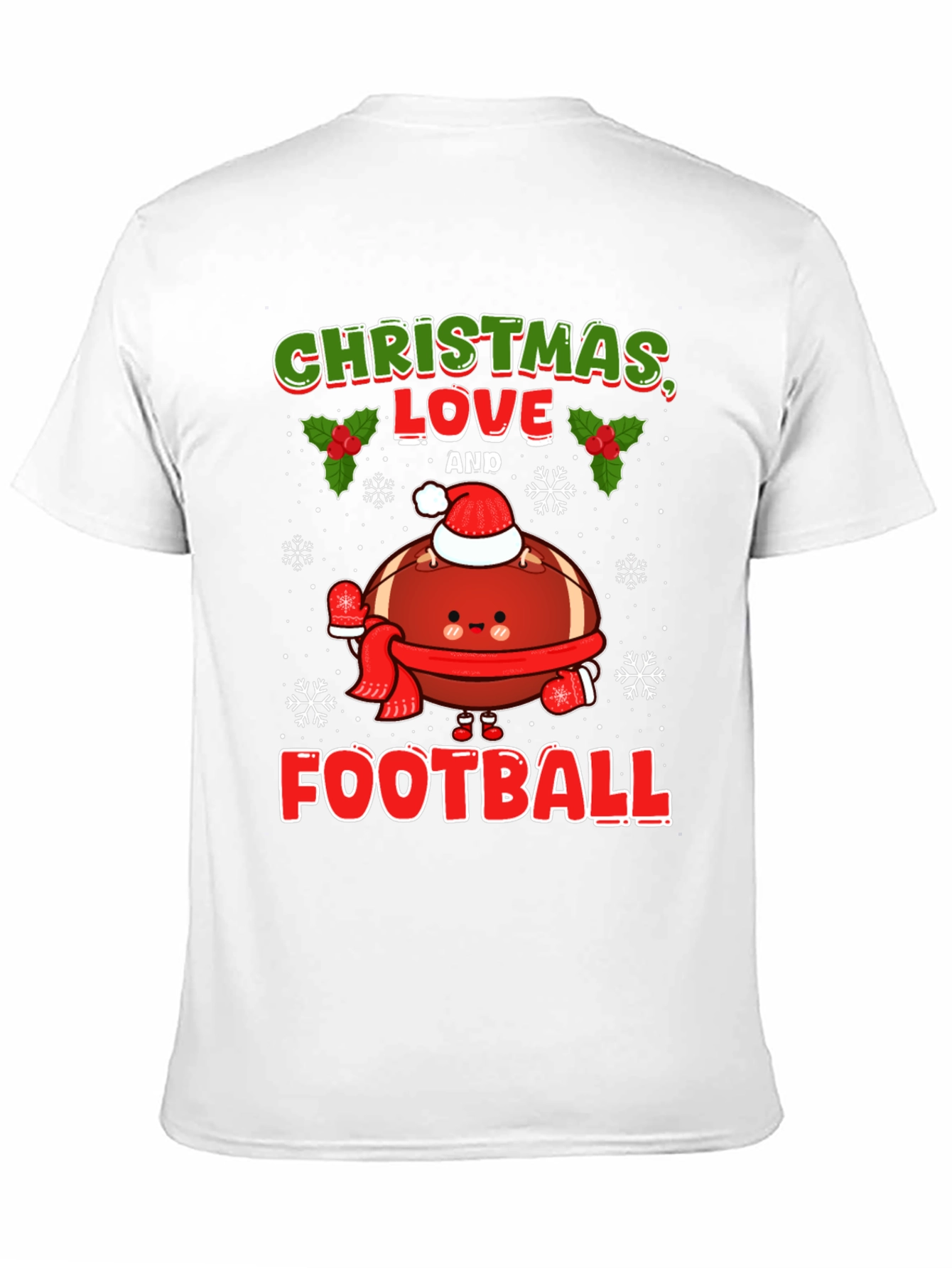 Christmas Love and Football T-Shirt