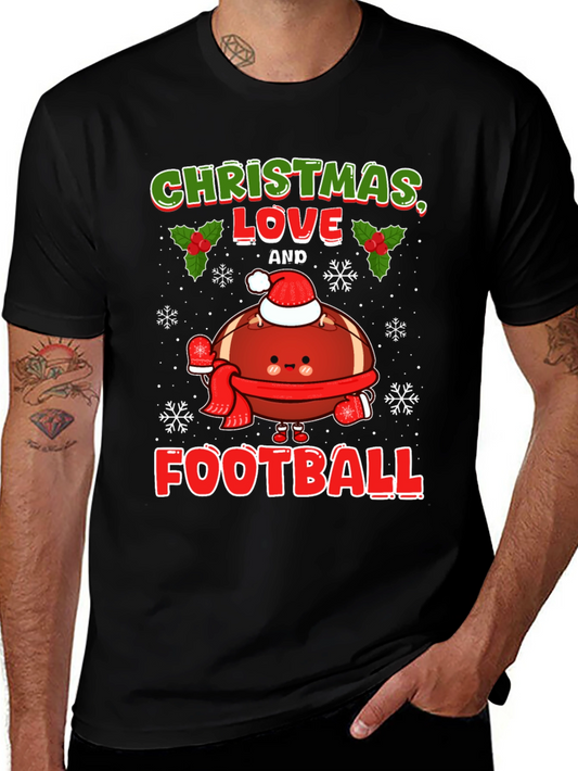 Christmas Love and Football T-Shirt